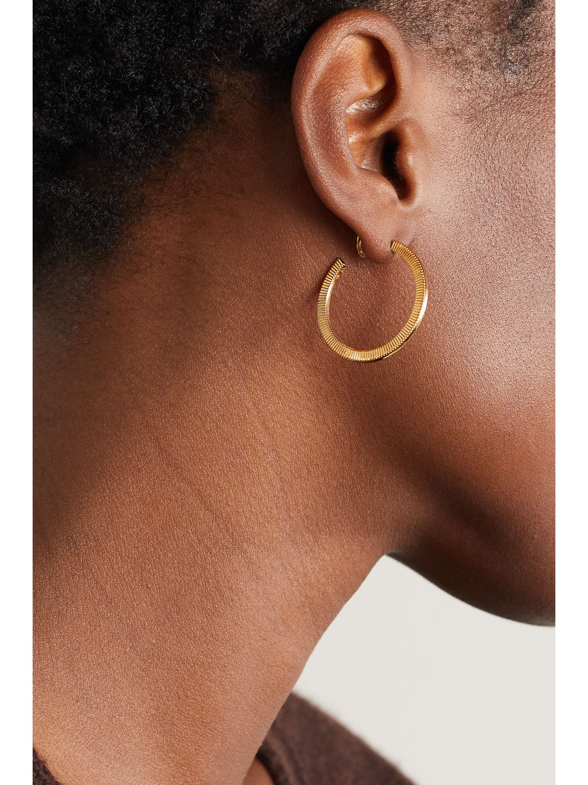 VILTIER Rayon Disco 18-karat gold hoop earrings