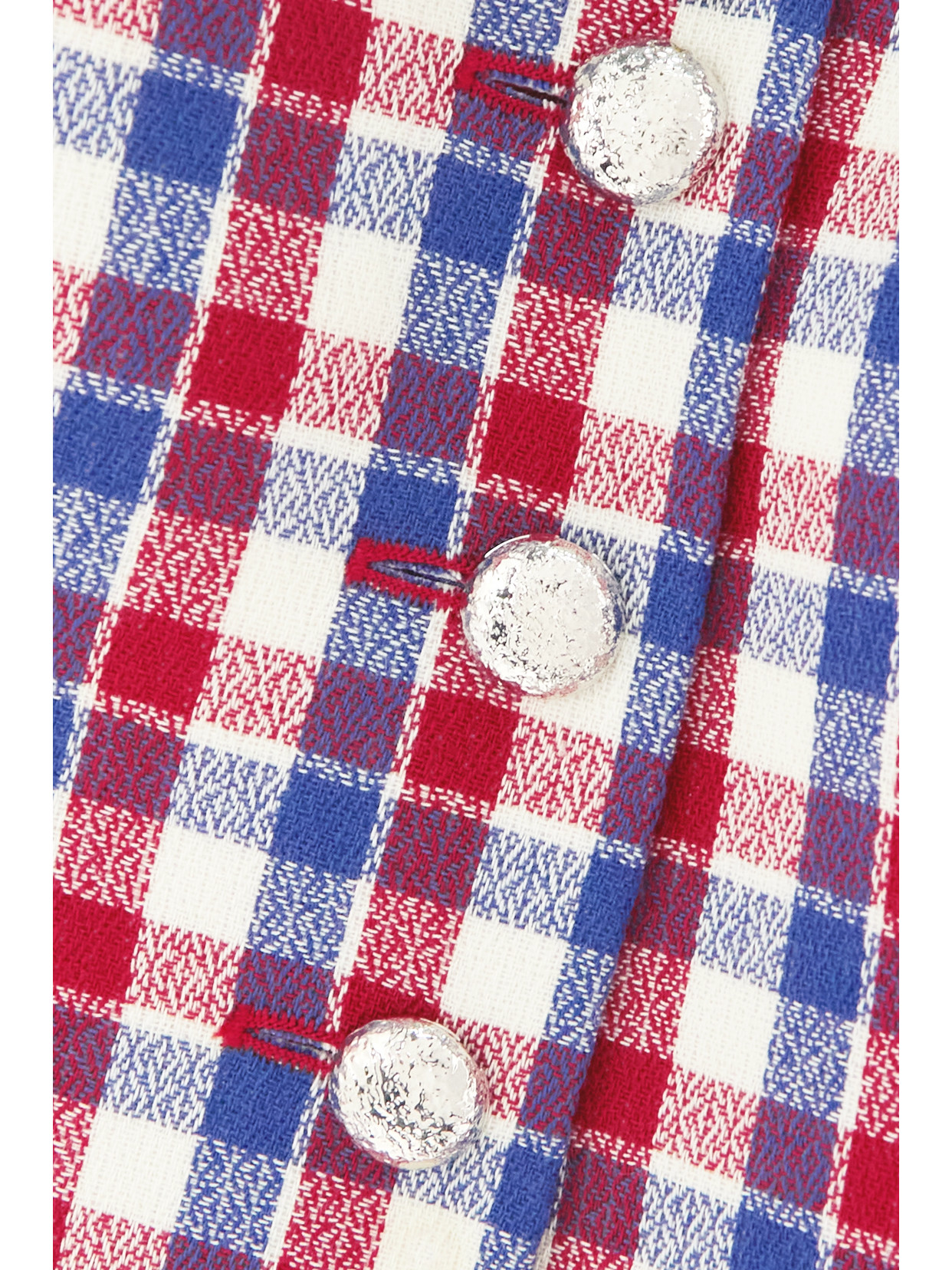 Cropped Checked Tweed Jacket