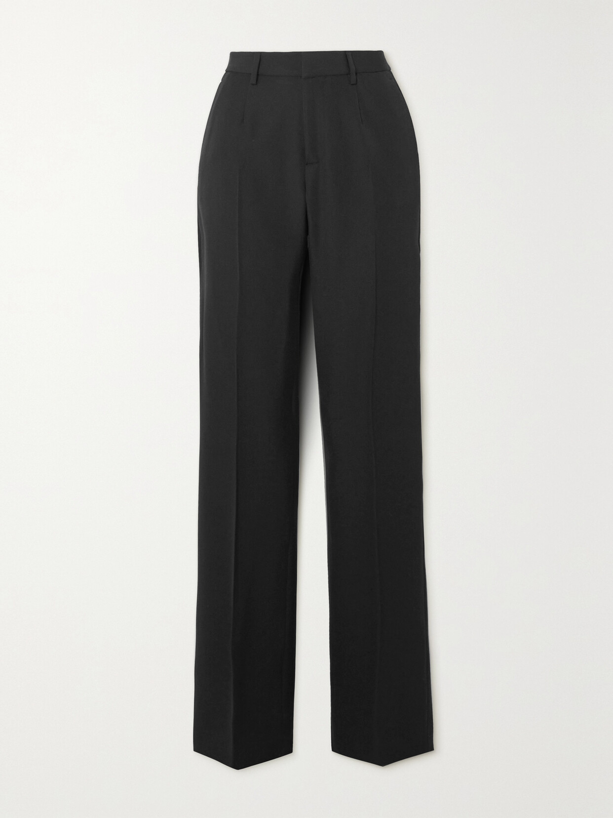 Alessandra Rich Wool-twill Straight-leg Pants In Black