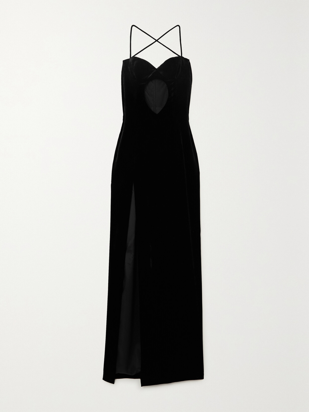 Alessandra Rich - Cutout Stretch-velvet Gown - Black