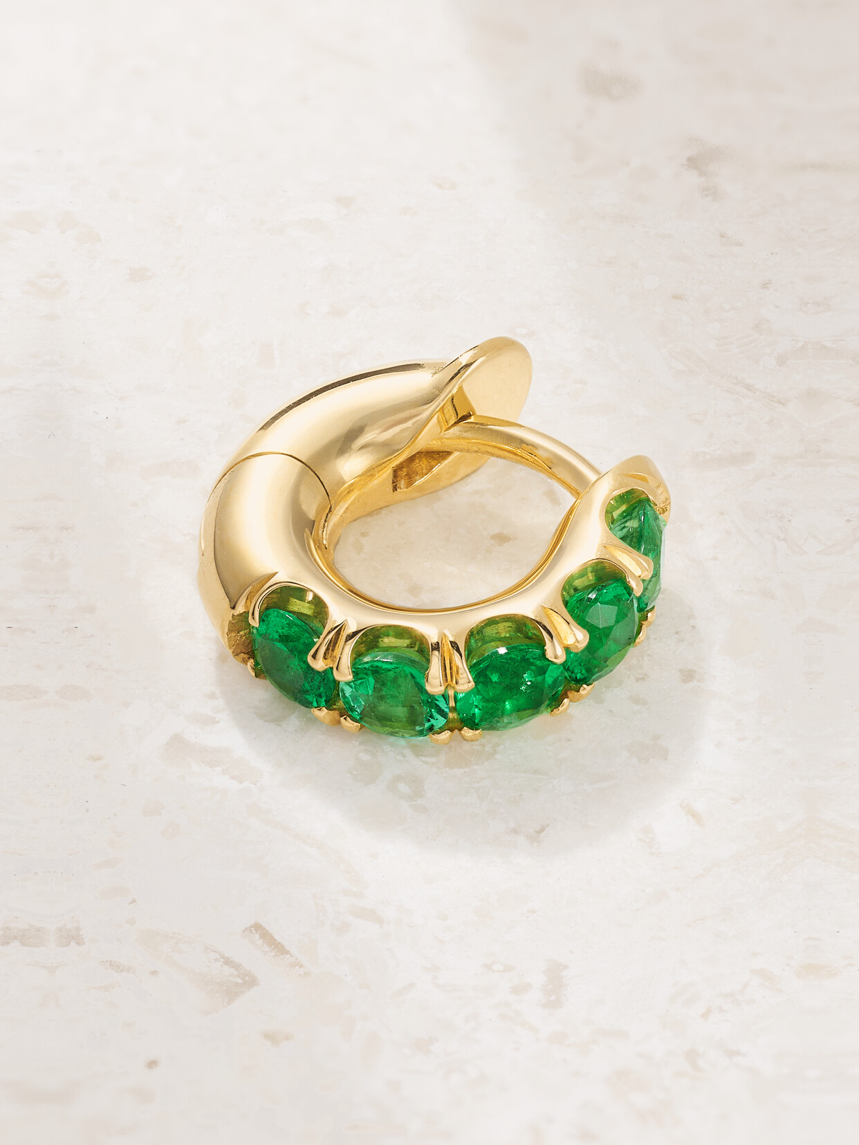 Spinelli Kilcollin - Mini Macro 18-karat Gold Emerald Hoop Earrings - Green