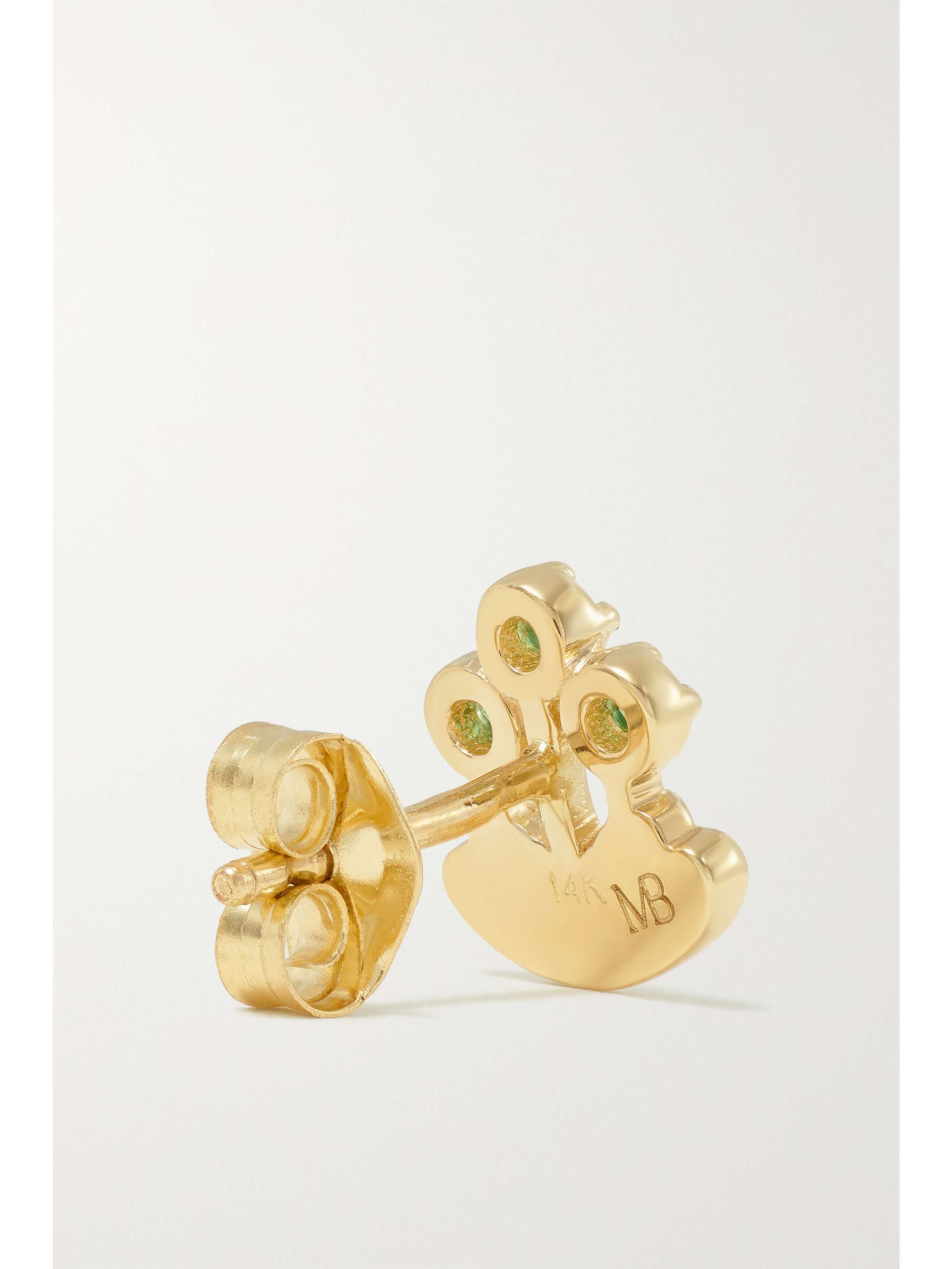 MASON AND BOOKS Mini Bouquet 14-karat gold emerald earrings