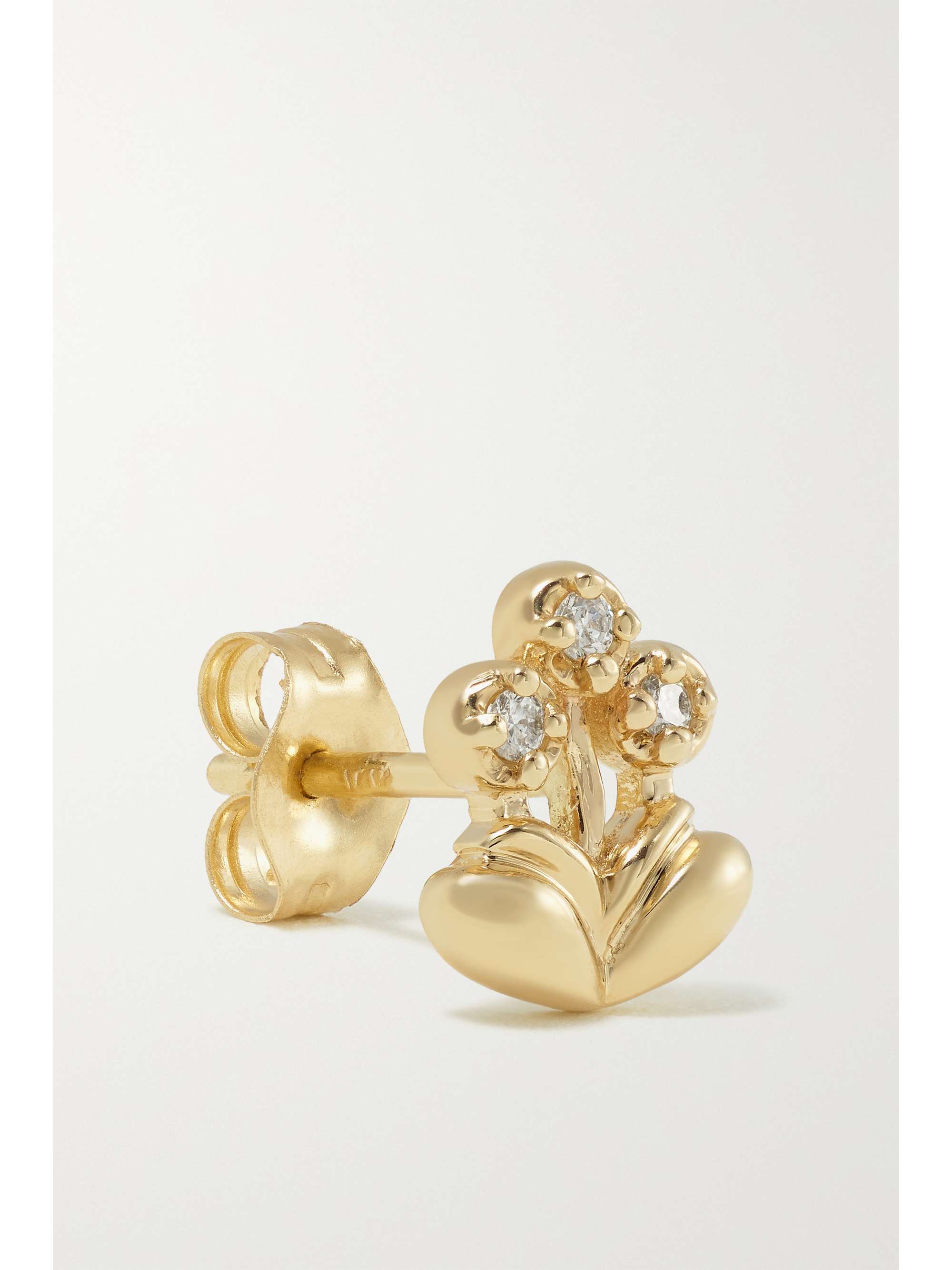 MASON AND BOOKS Mini Bouquet 14-karat gold emerald earrings