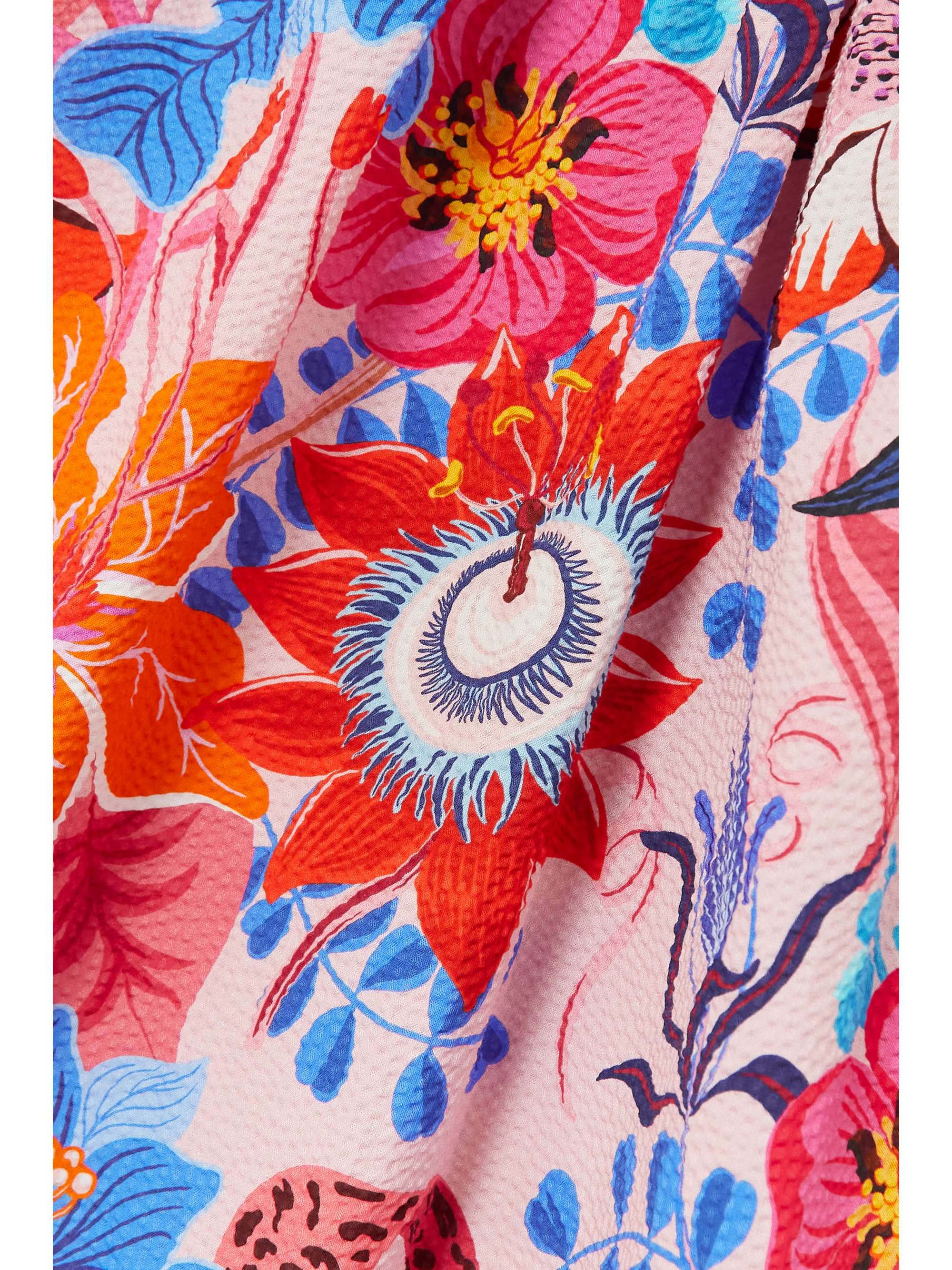 BORGO DE NOR Amara open-back floral-print cotton-seersucker maxi dress