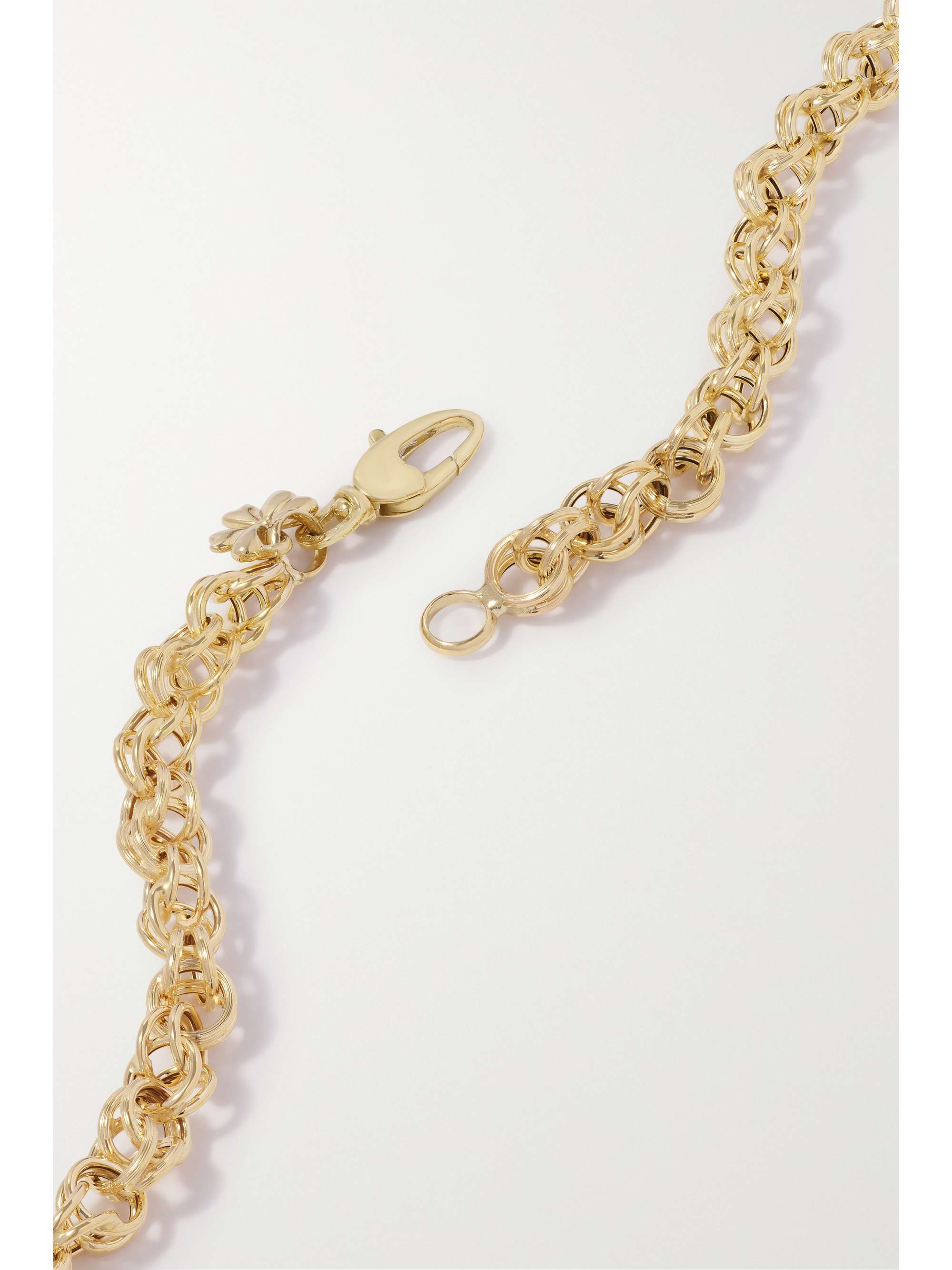 MASON AND BOOKS DNA Heart 14-karat gold multi-stone necklace