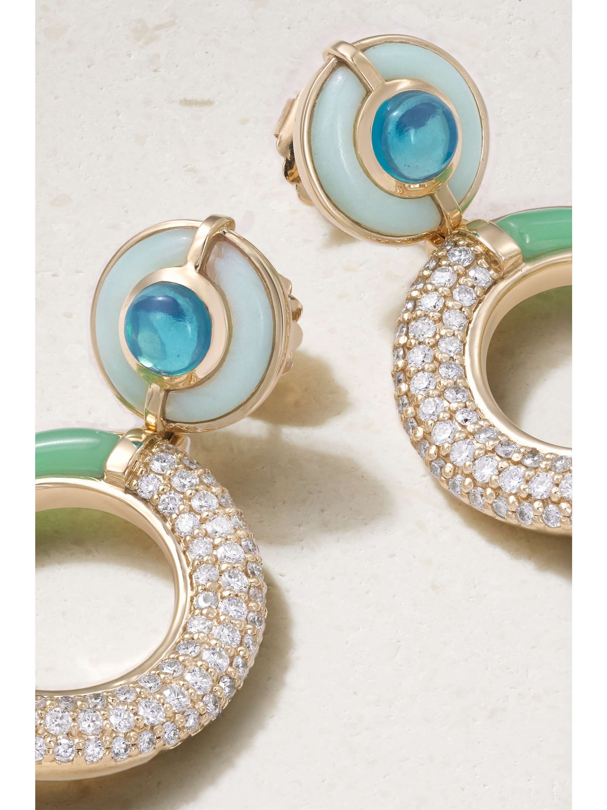 MASON AND BOOKS Sugar and Spice Life Savor 14-karat gold multi-stone earrings