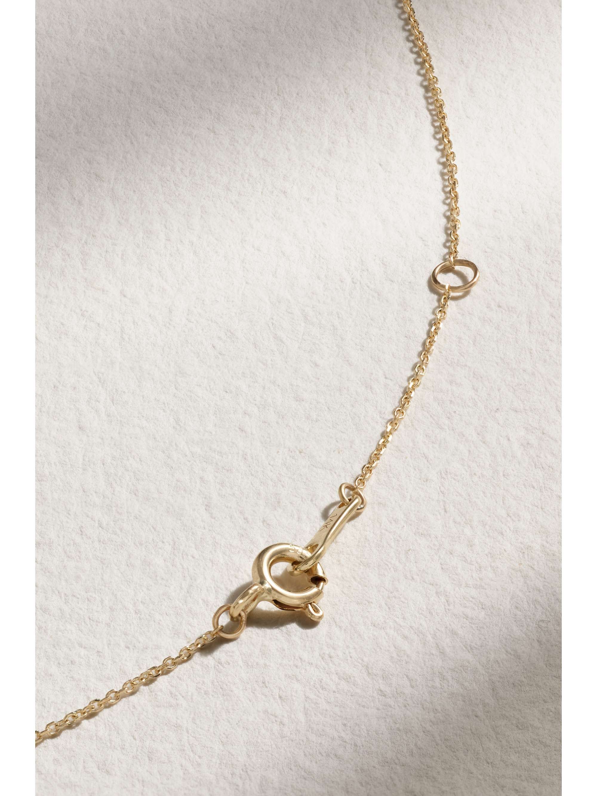 MIZUKI 14-karat gold, pearl and diamond necklace