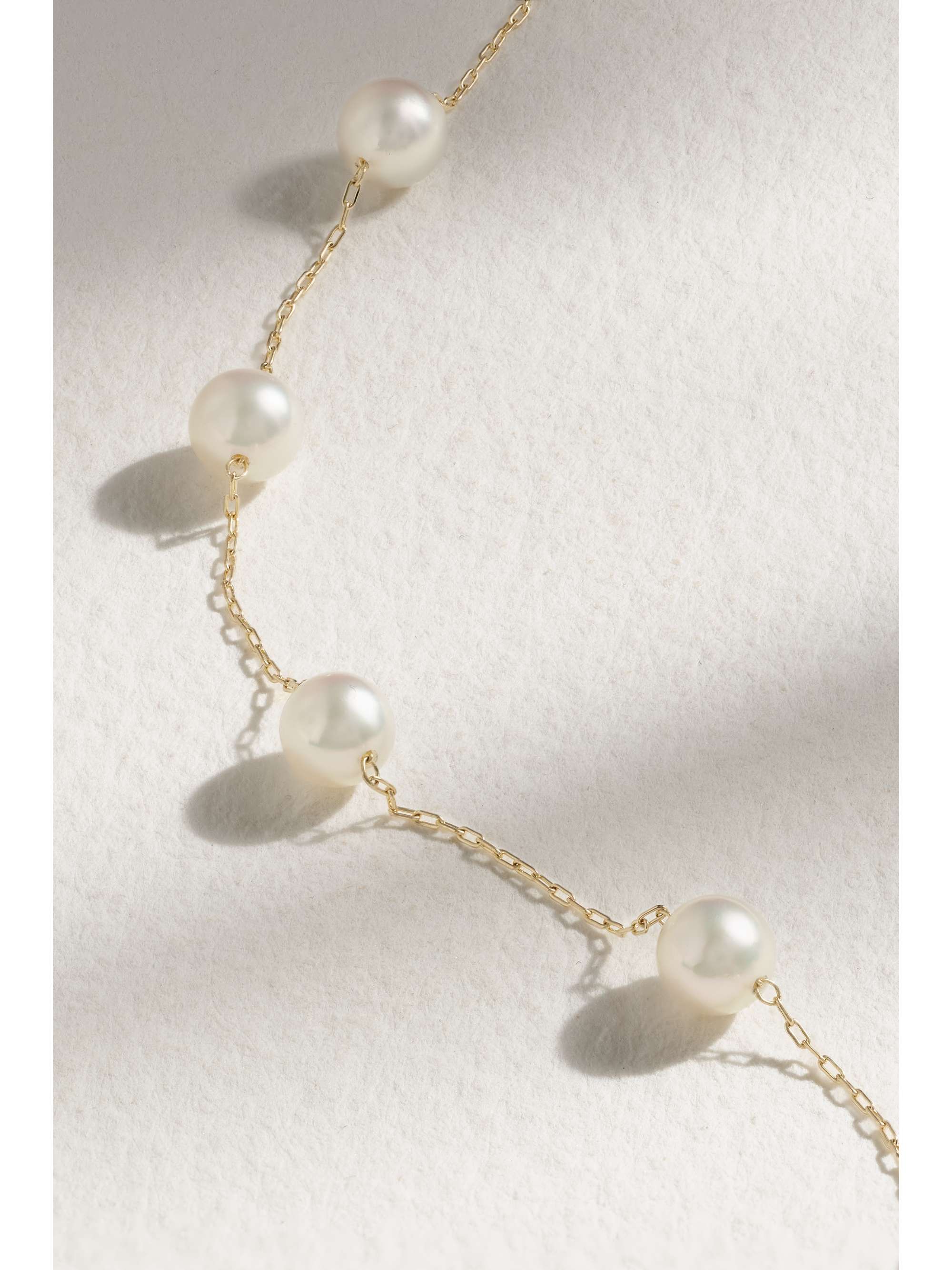 MIZUKI 14-karat gold pearl bracelet