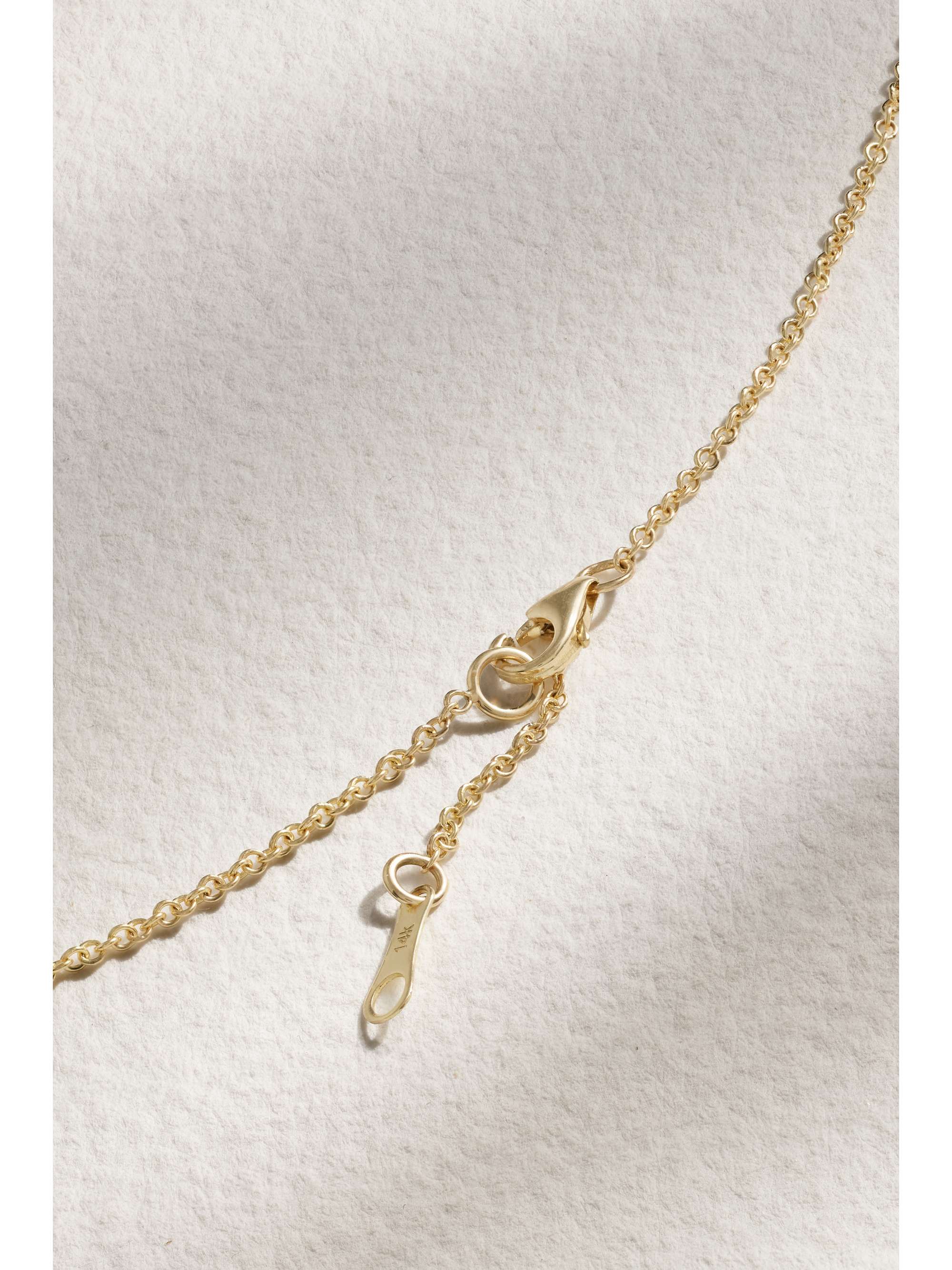 MIZUKI 14-karat gold, pearl and diamond necklace