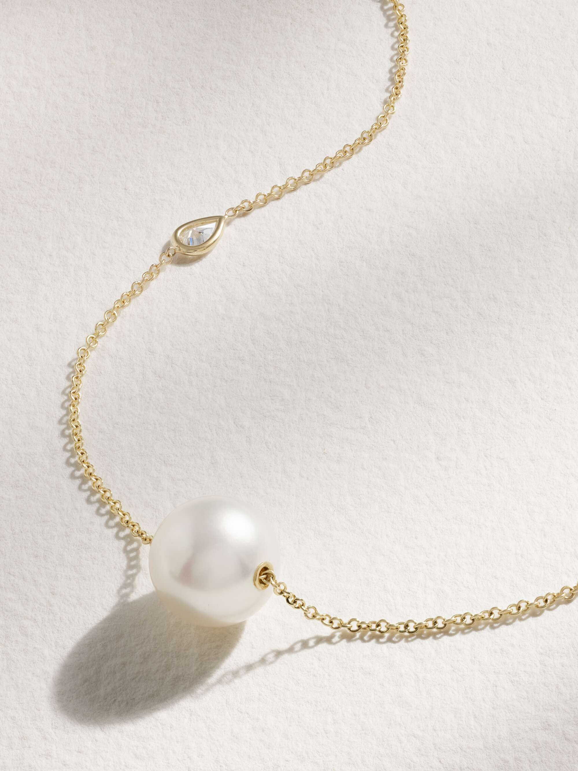 MIZUKI 14Kゴールド パール ダイヤモンド ネックレス | NET-A-PORTER 