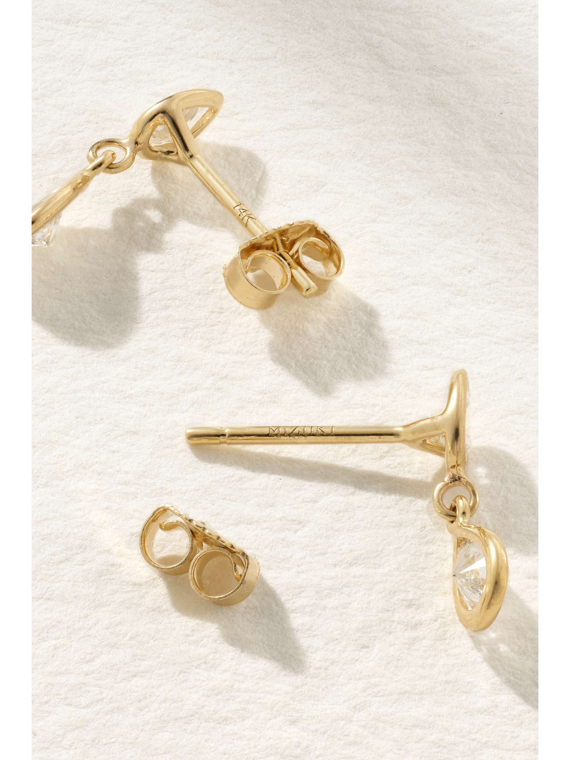 MIZUKI Boucles d'oreilles en or 14 carats (750/1000) et diamants
