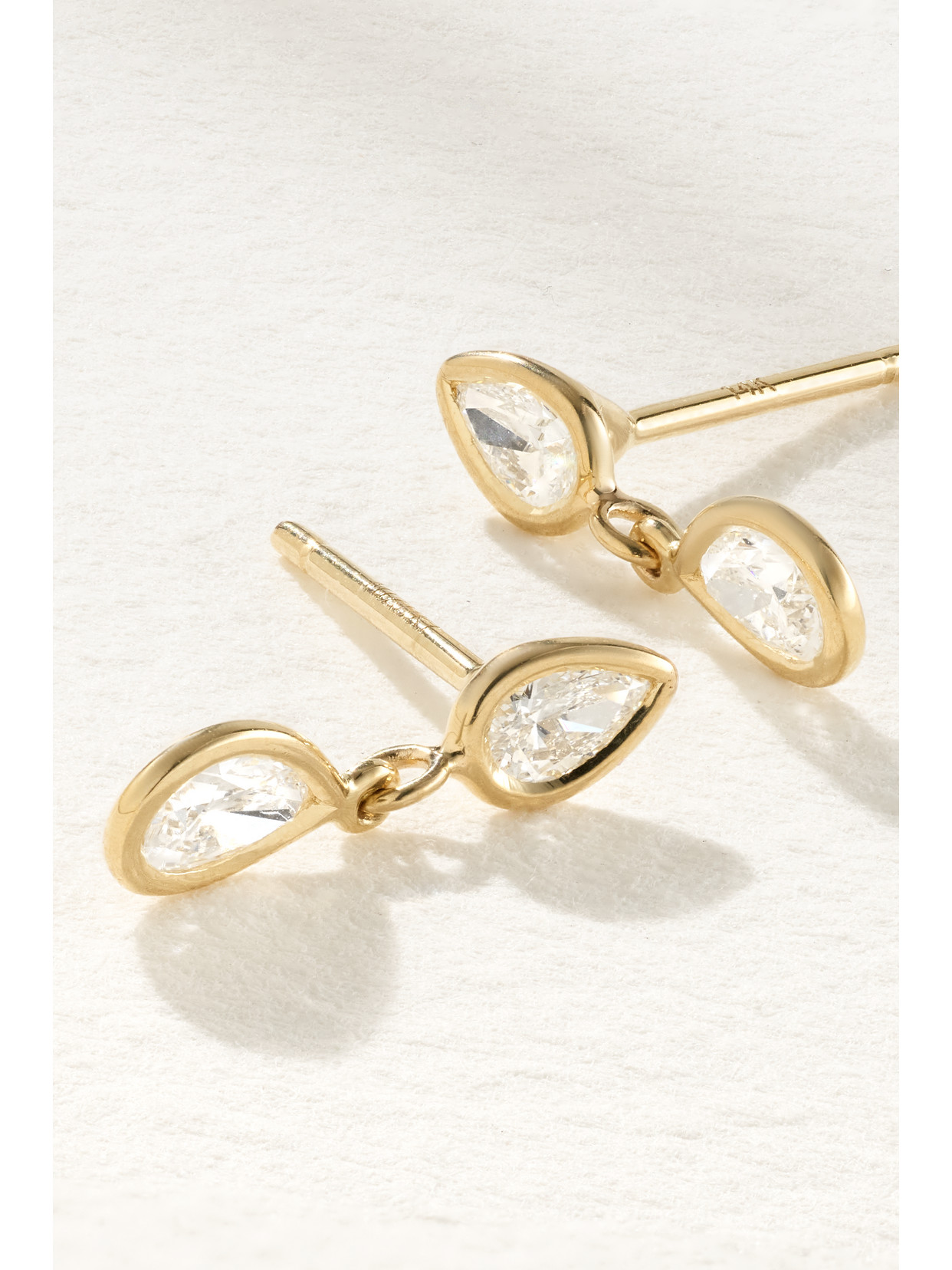 Mizuki 14-karat Gold Diamond Earrings In Gold