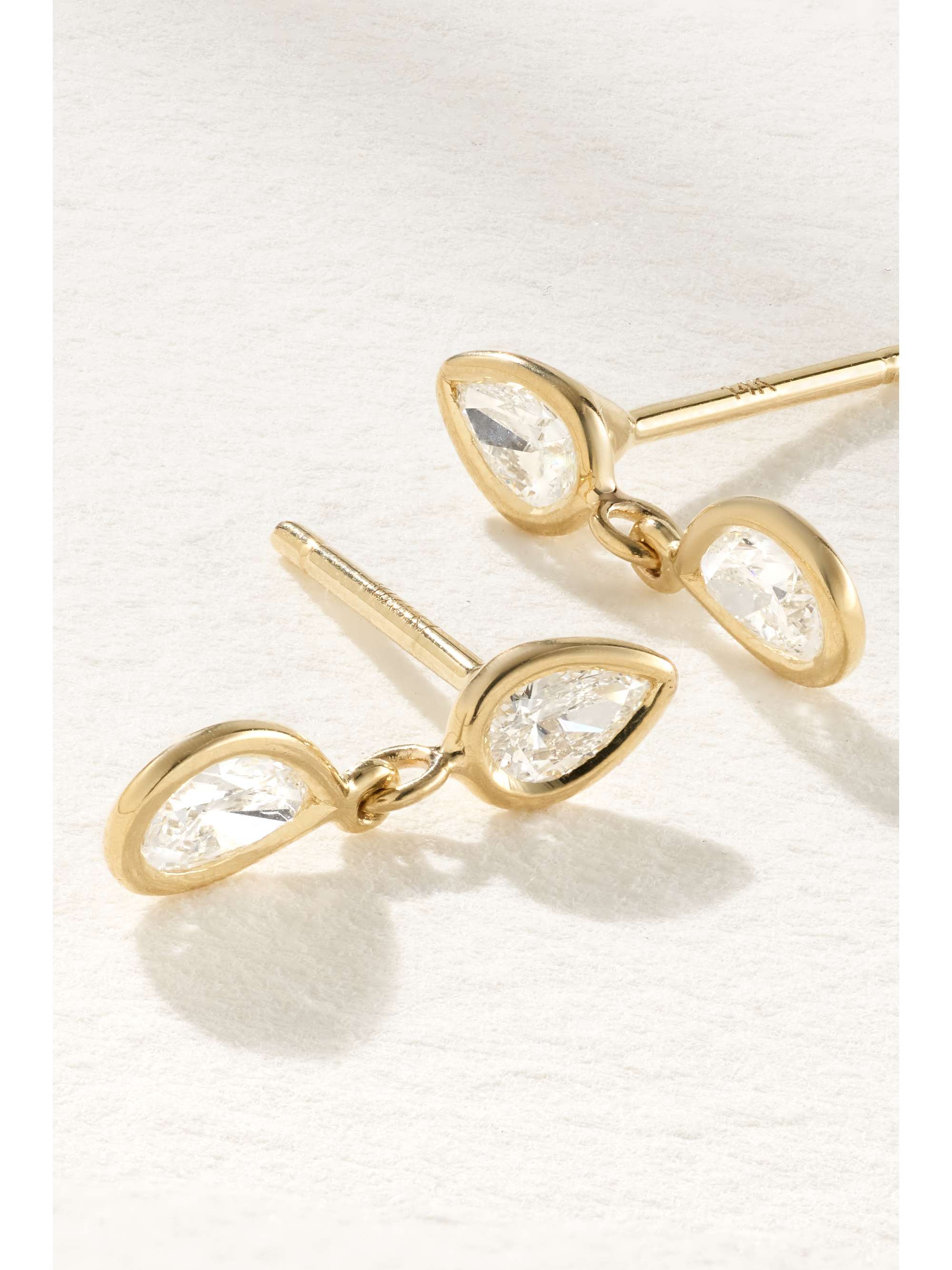 MIZUKI Boucles d'oreilles en or 14 carats (750/1000) et diamants