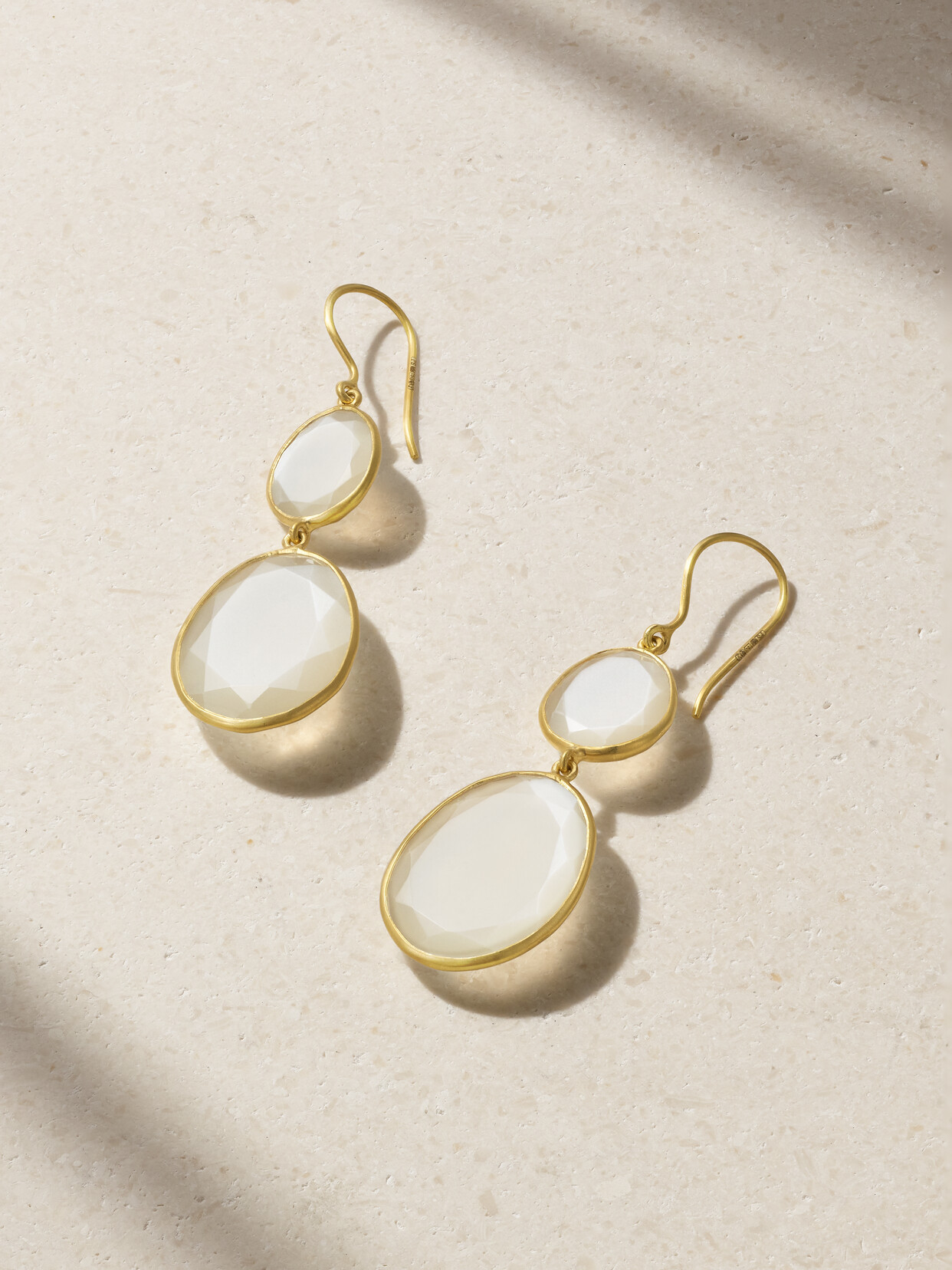 Pippa Small 18-karat Gold Moonstone Earrings