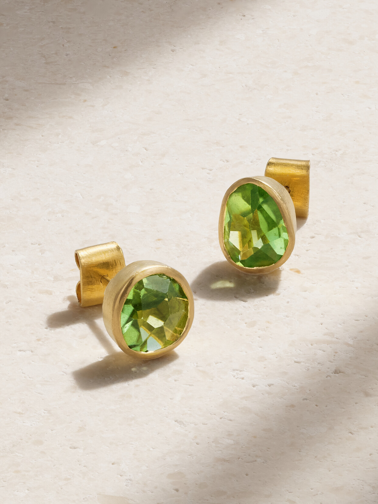 Pippa Small 18-karat Gold Peridot Earrings