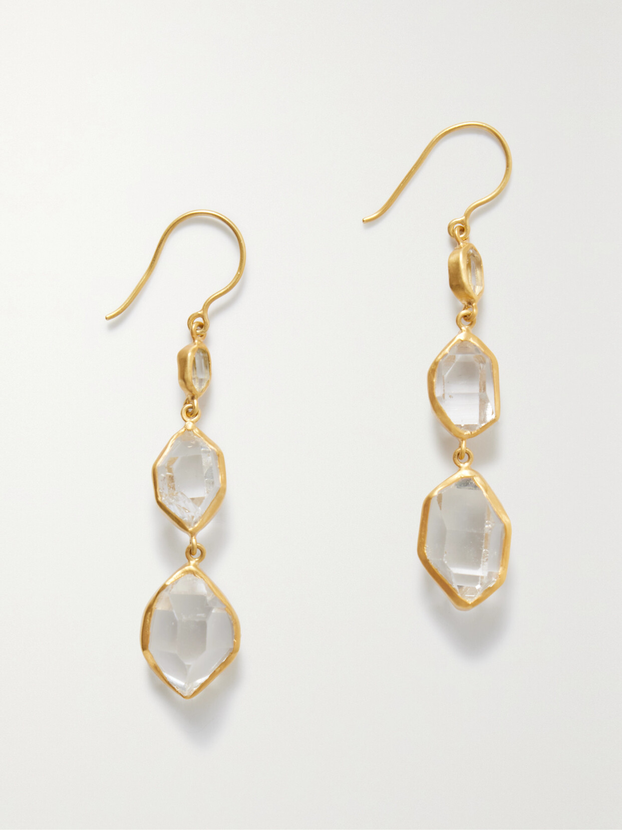 Pippa Small 18-karat Gold Herkimer Diamond Earrings