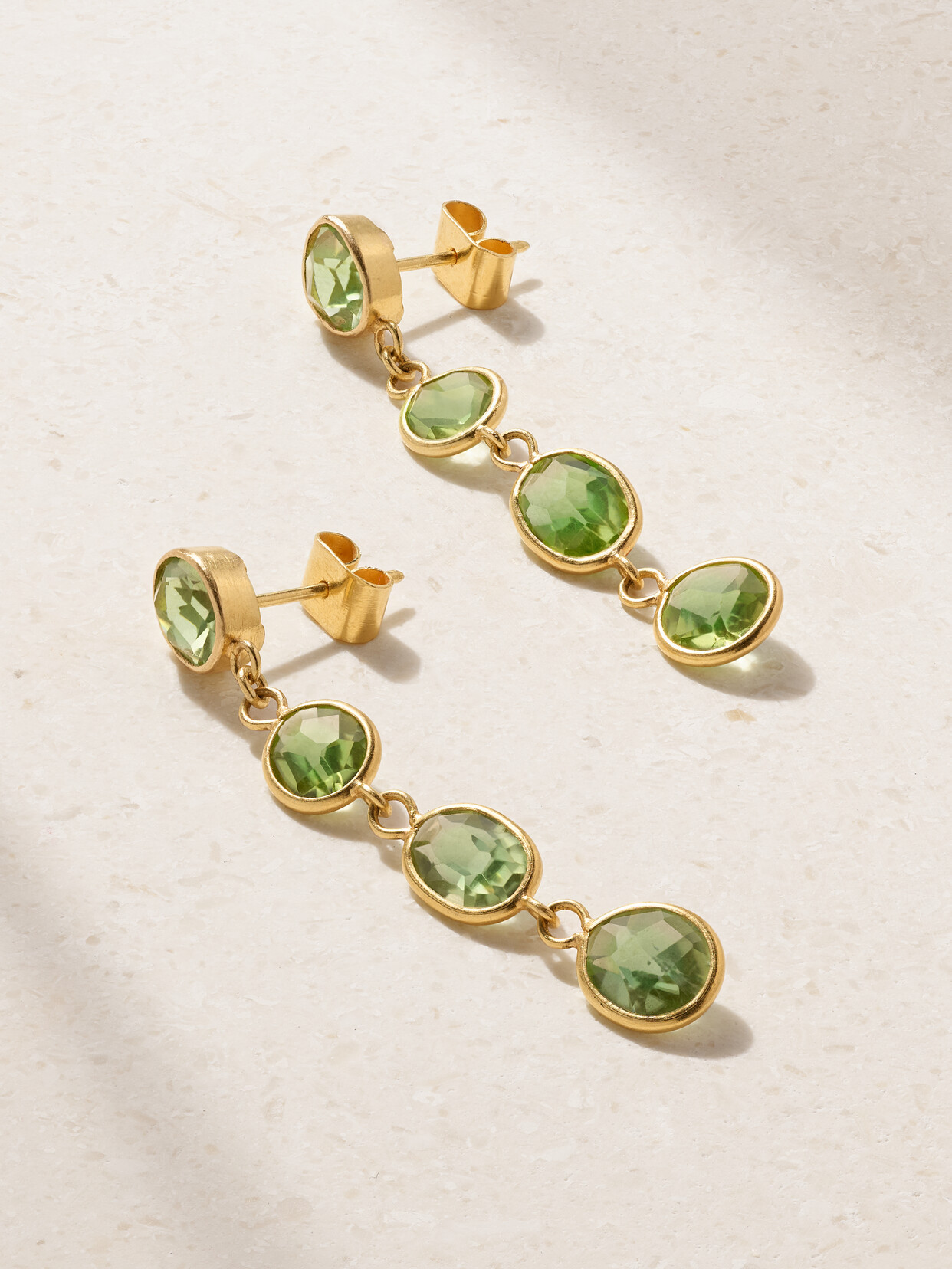 Pippa Small 18-karat Gold Peridot Earrings