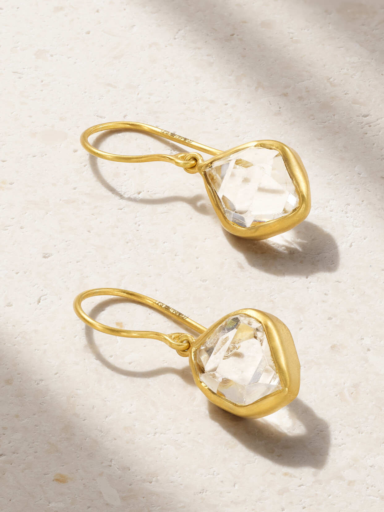 Pippa Small Beira 18-karat Gold Herkimer Diamond Earrings