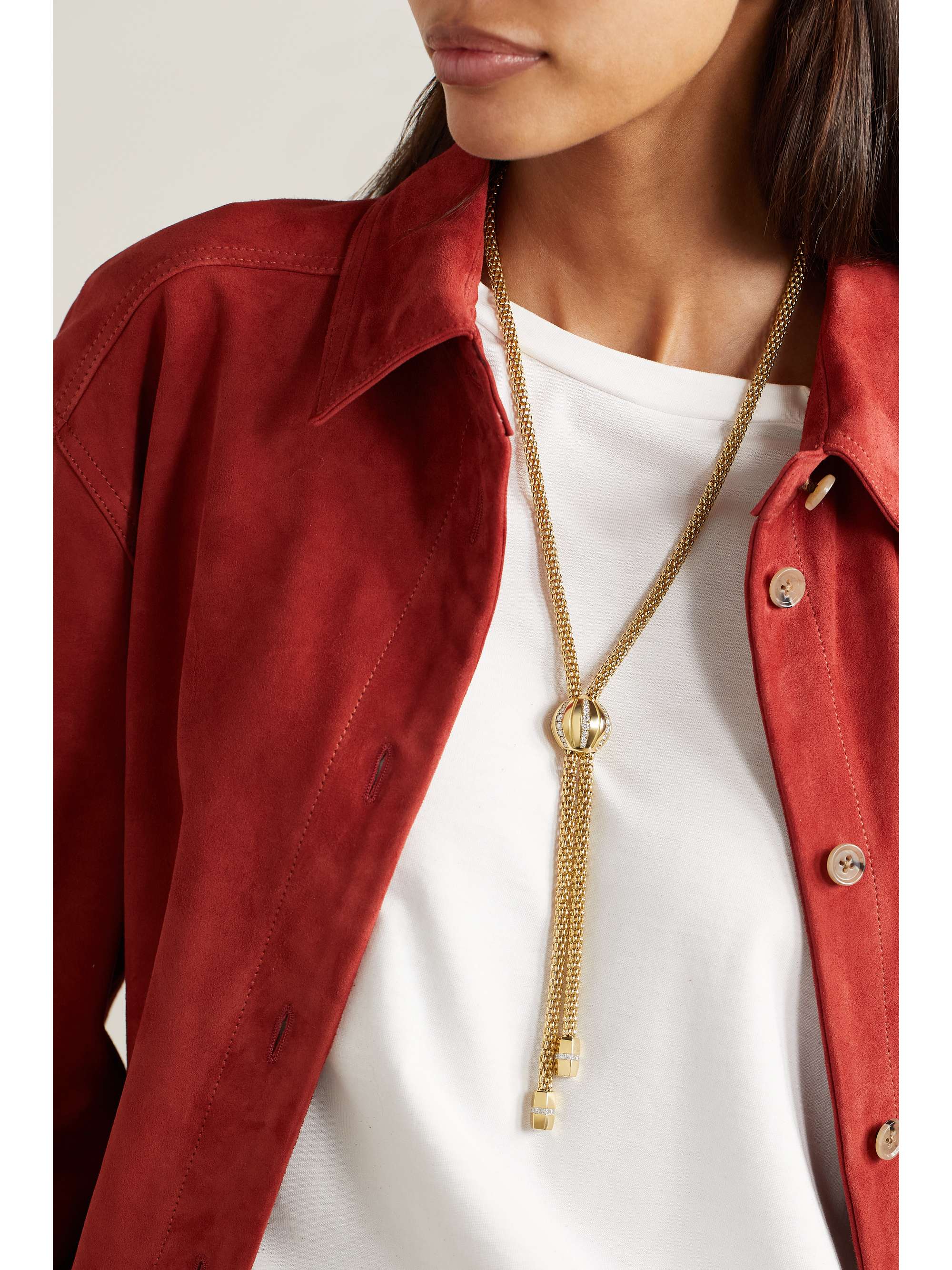 GEMELLA Stella 18karat gold diamond necklace NETAPORTER