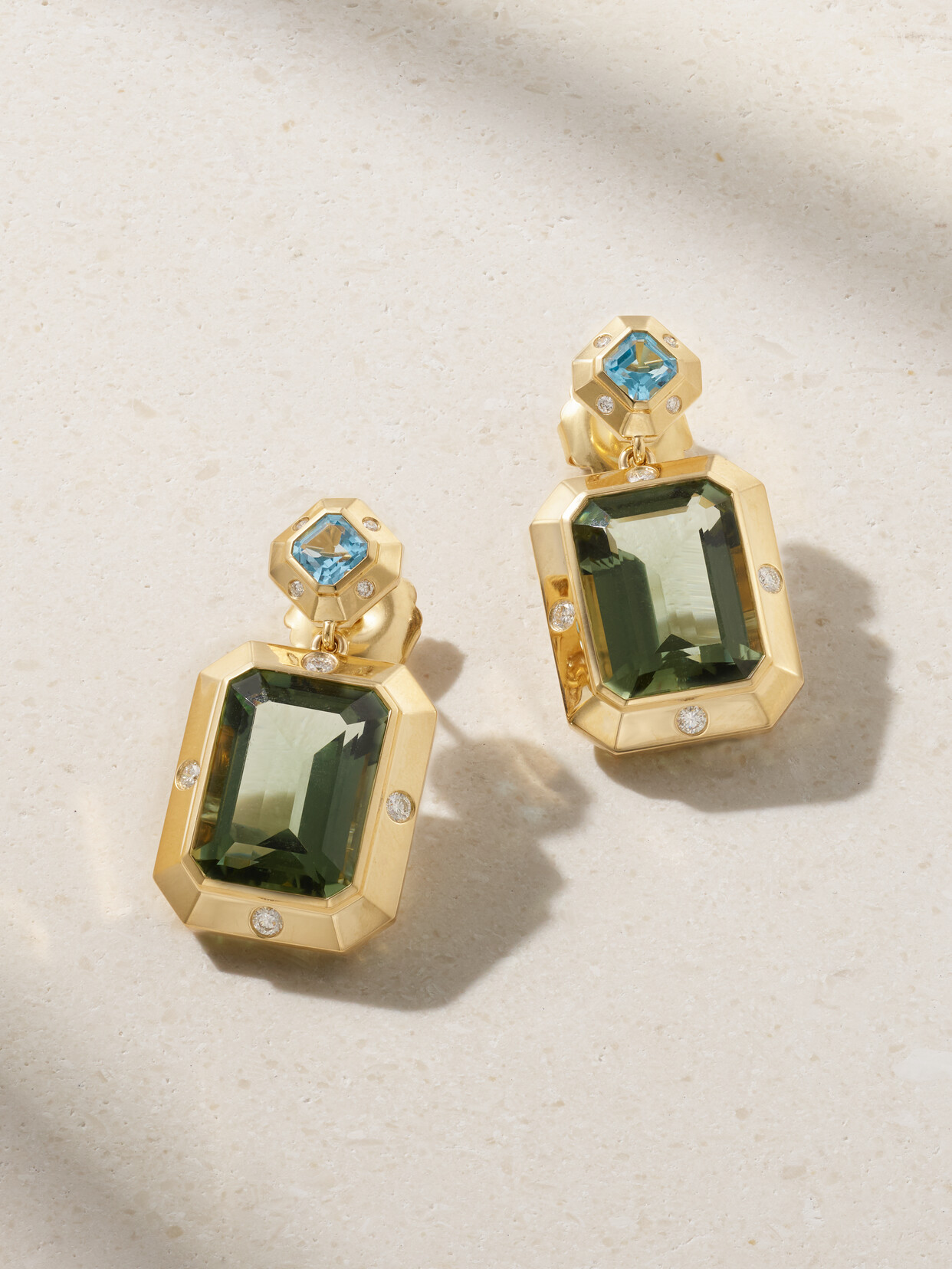 Gemella Stella 18-karat Gold Multi-stone Earrings