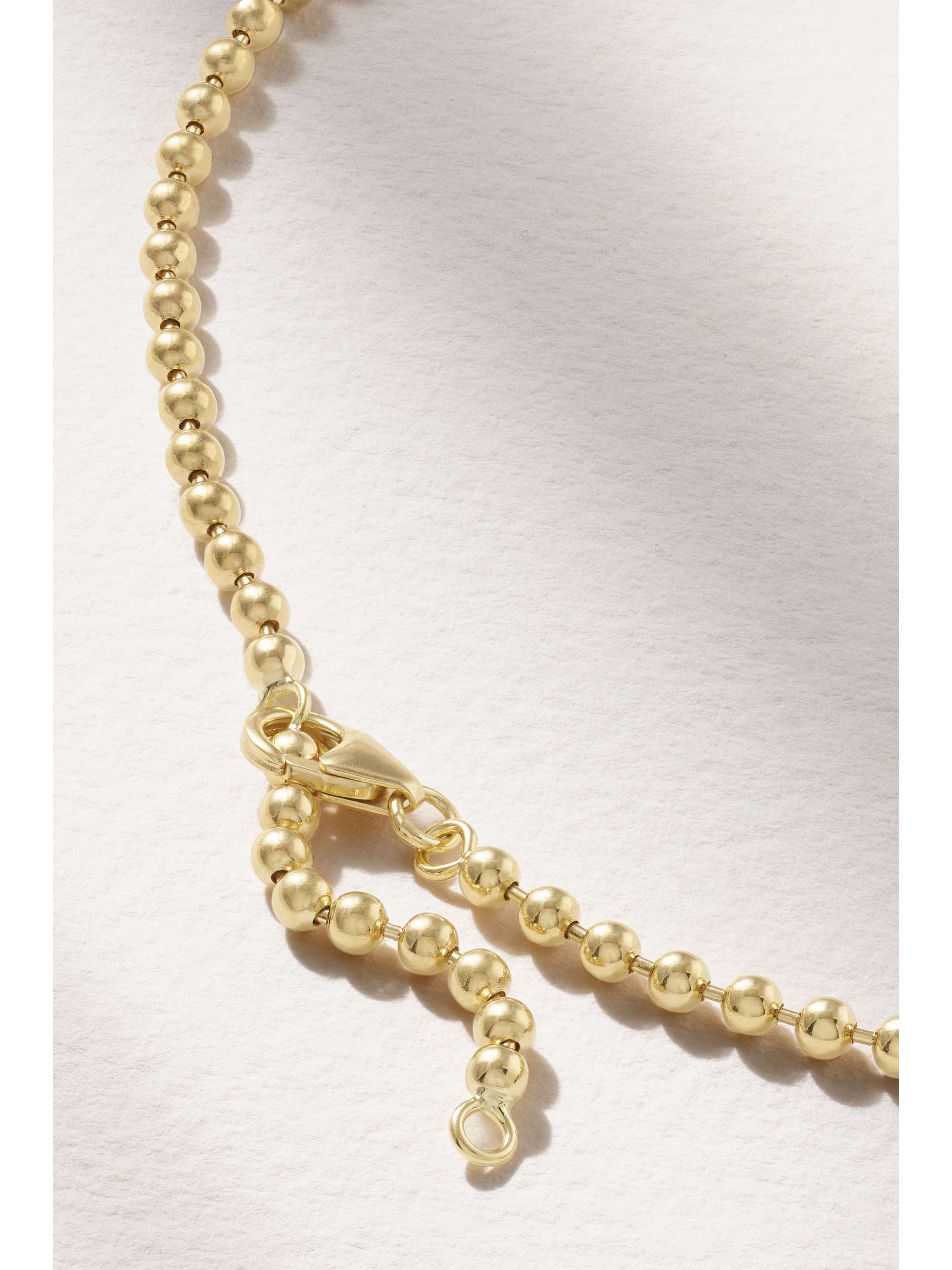 GEMELLA Double Bubble Bezel 18-karat gold diamond necklace