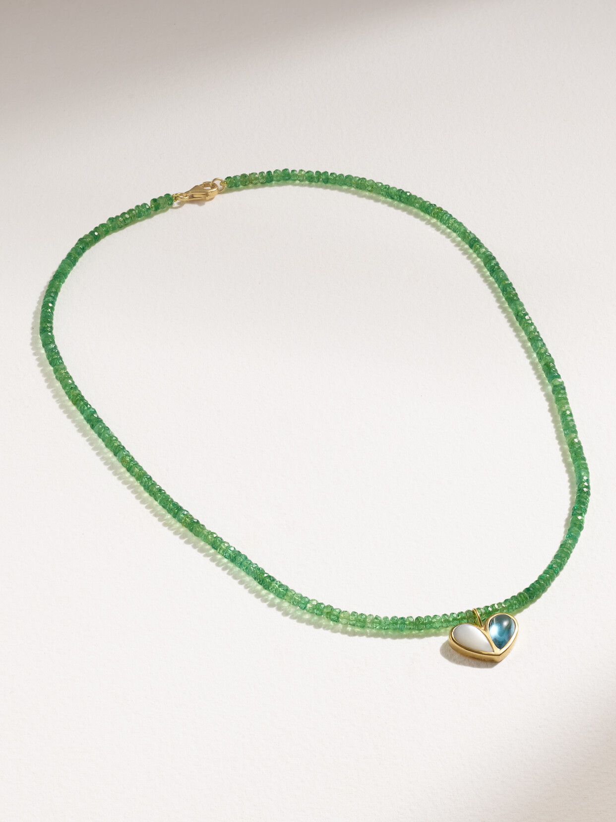 Gemella - Sweetheart 18-karat Gold Multi-stone Necklace - One size