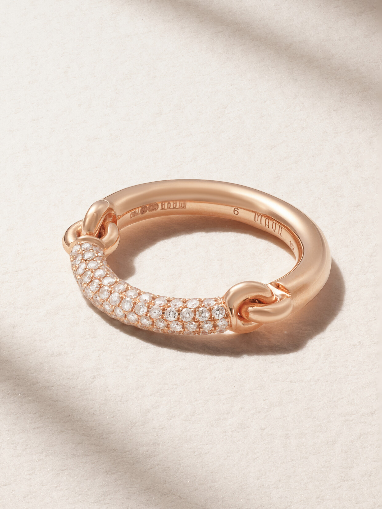 Maor Equinox 18-karat Rose Gold Diamond Ring