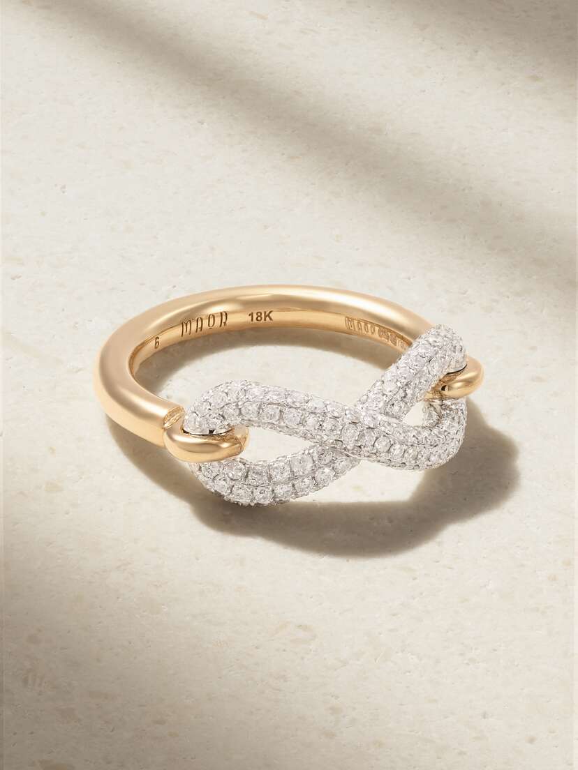 MAOR Infinity 18-karat Gold Diamond Ring