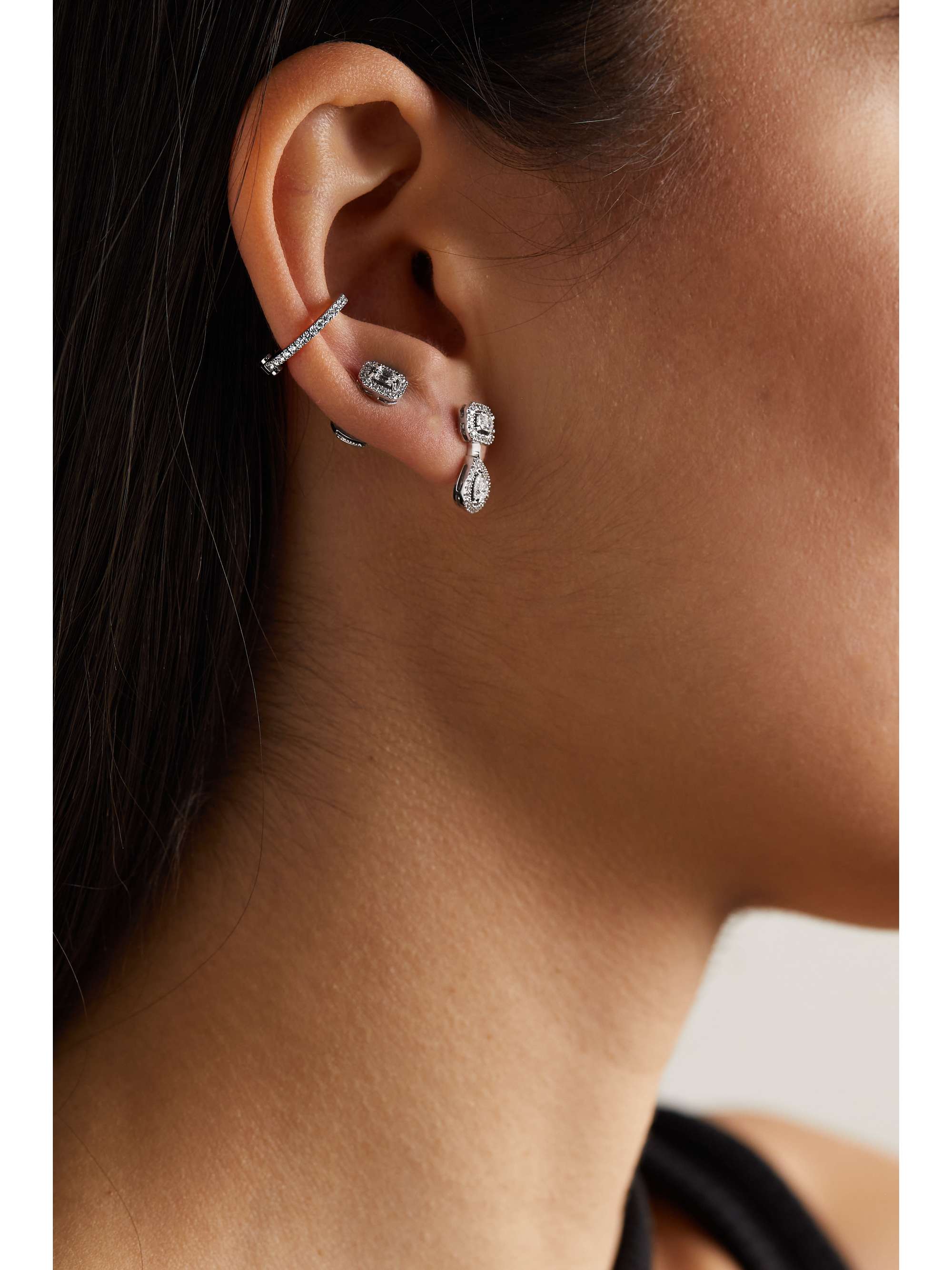 MESSIKA Gatsby Ear Cuff aus 18 Karat Weißgold mit Diamanten