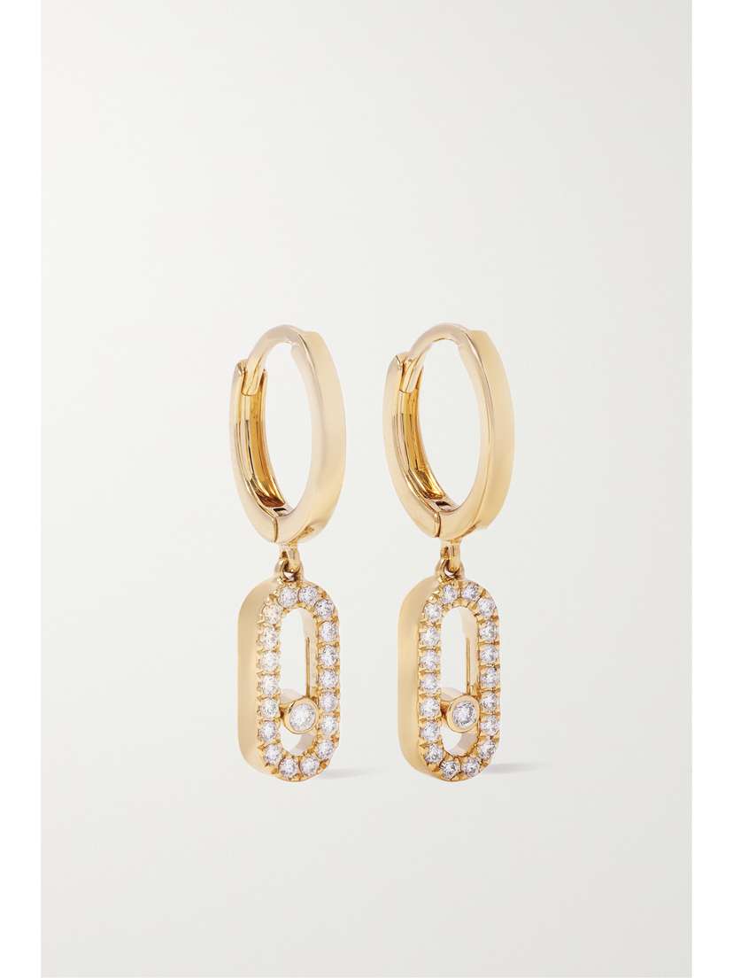 Messika Move Uno 18-karat Gold Diamond Hoop Earrings