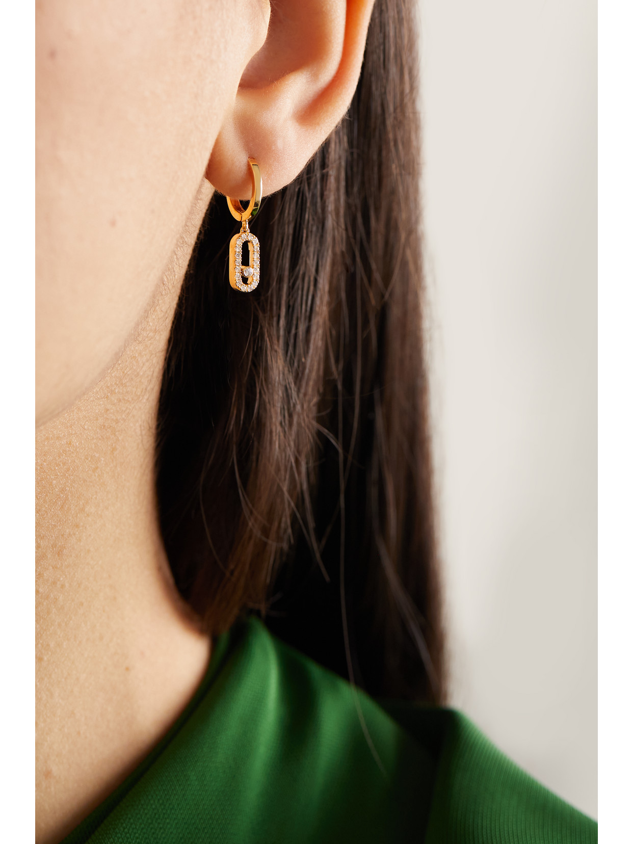 Messika Move Uno 18-karat Gold Diamond Hoop Earrings In Gold