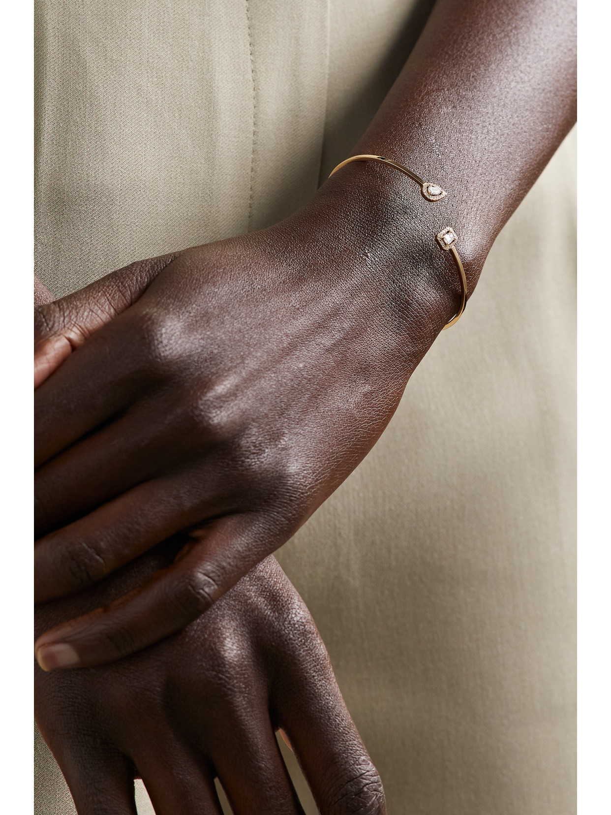 Messika My Twin Toi & Moi 18-karat Gold Diamond Cuff In Gold