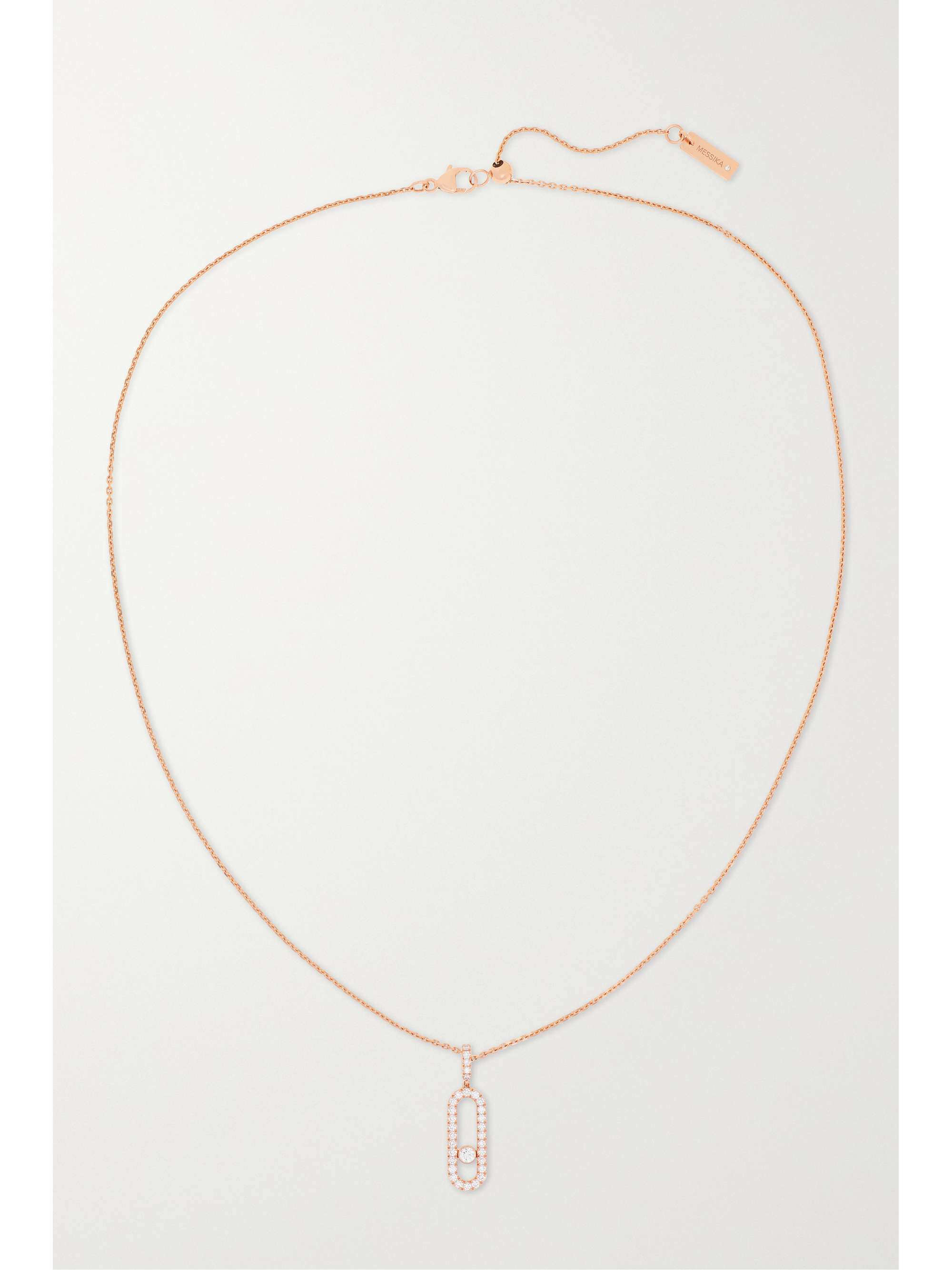 MESSIKA Move Uno large 18-karat rose gold diamond necklace