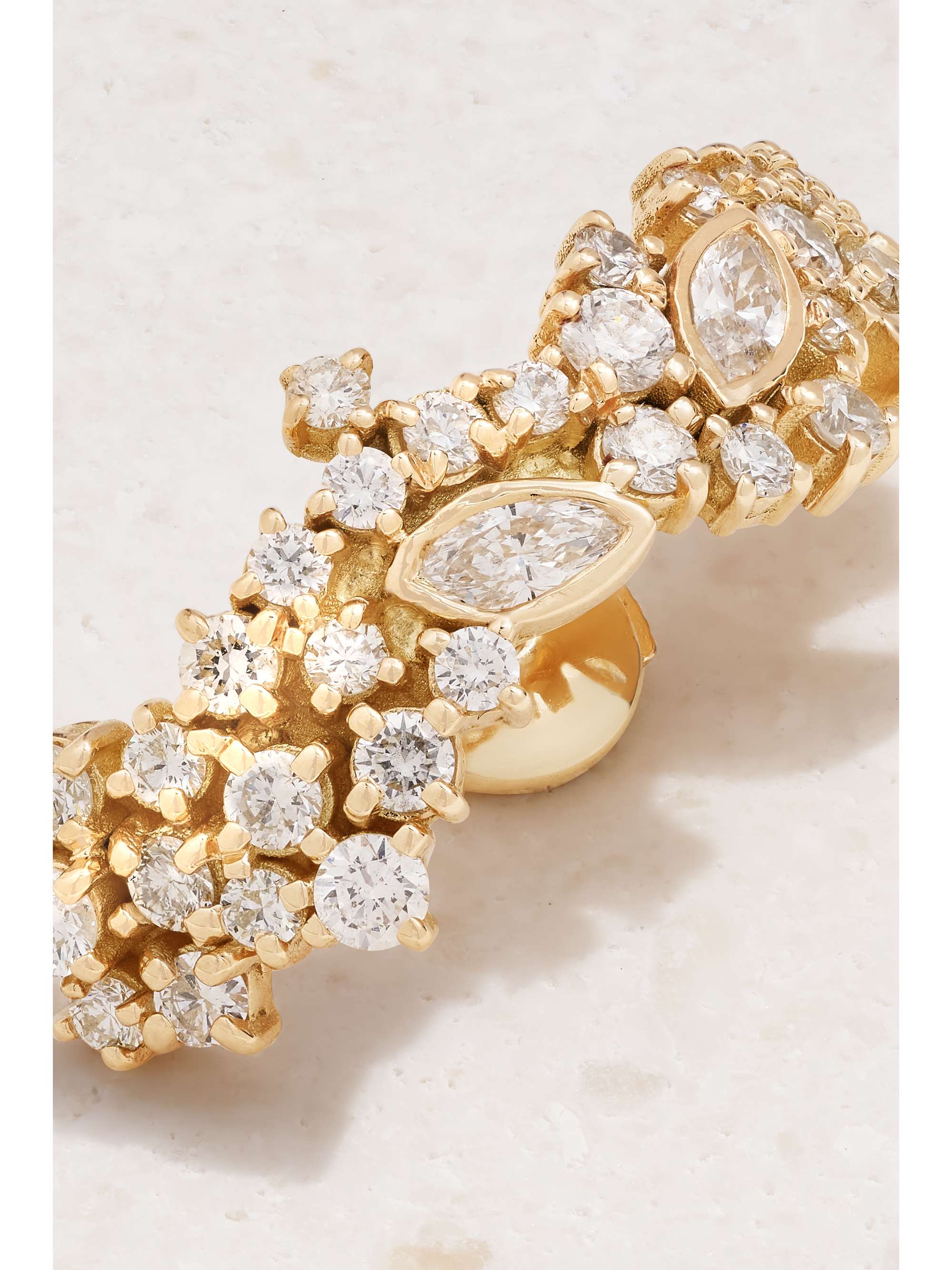 RAINBOW K River 18-karat gold diamond earrings