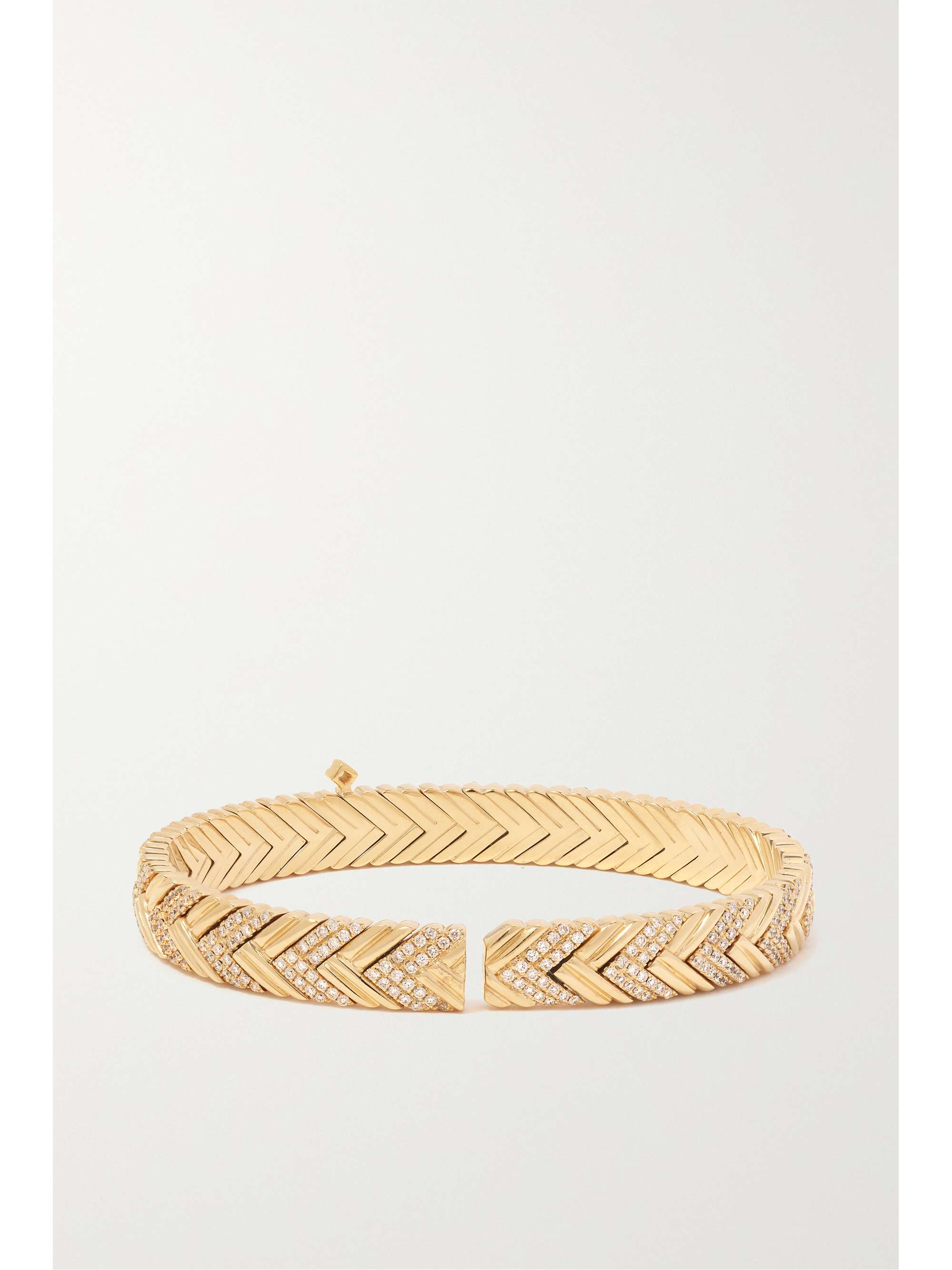 RAINBOW K Nano Victoire 14-karat gold diamond cuff