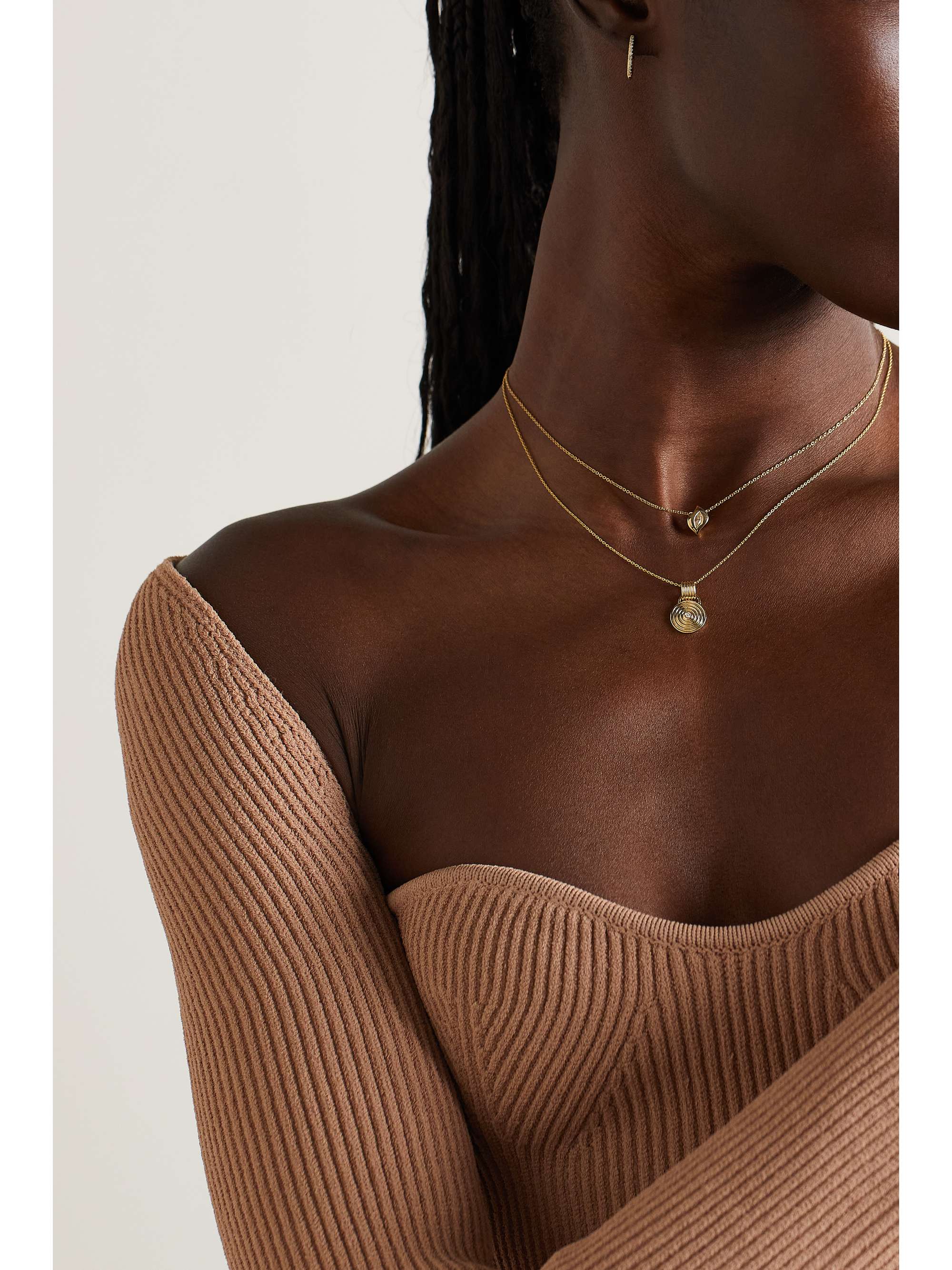 ALMASIKA Petite Universum 18-karat gold diamond necklace