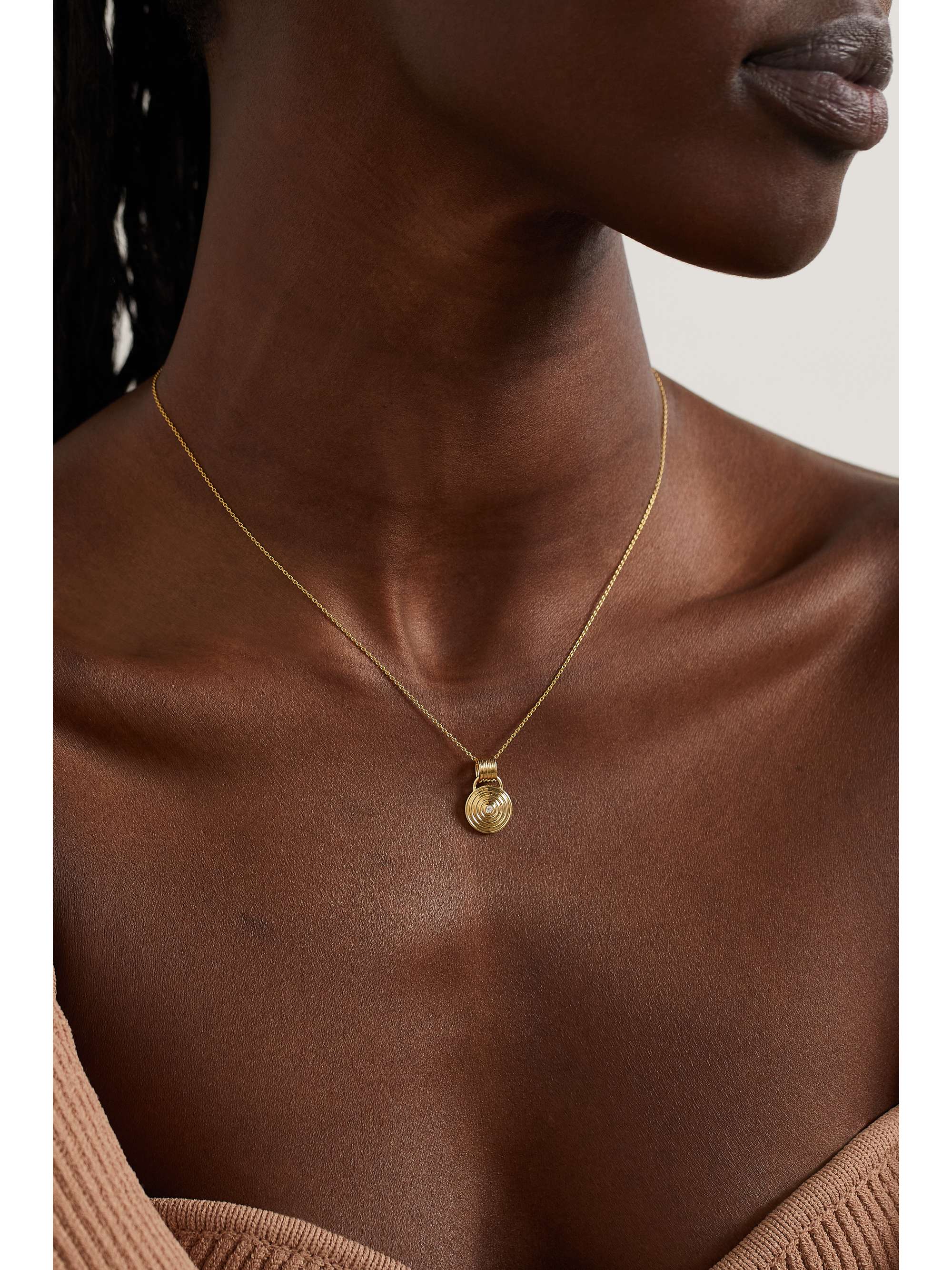 ALMASIKA Petite Universum 18-karat gold diamond necklace
