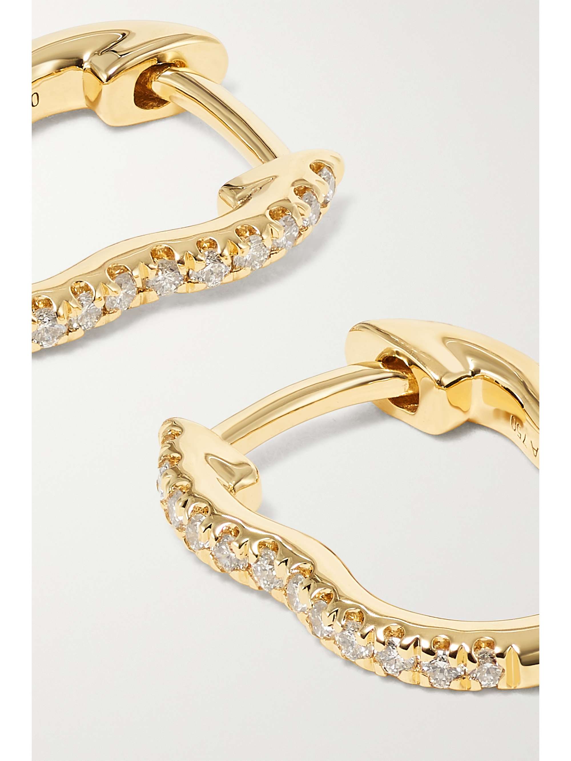 ALMASIKA 18-karat gold diamond earrings