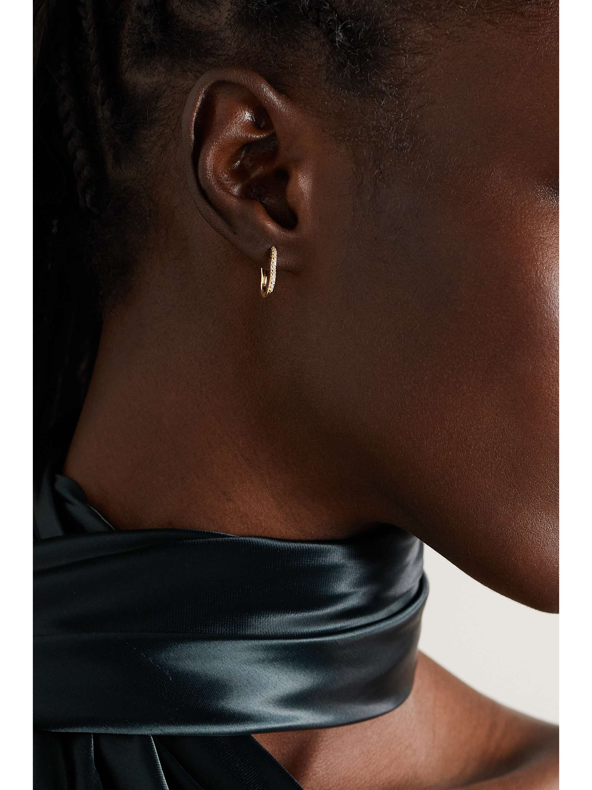 ALMASIKA 18-karat gold diamond earrings