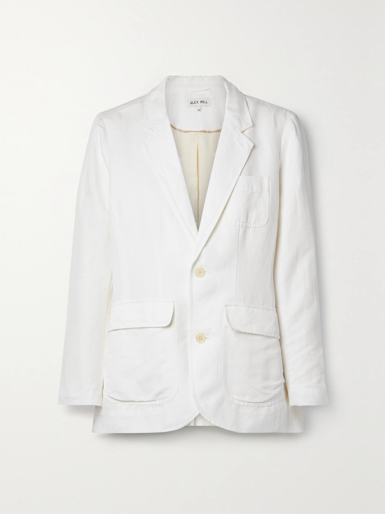 Alex Mill - Meggie Linen, Tencel Lyocell And Cotton-blend Twill Blazer - Ecru