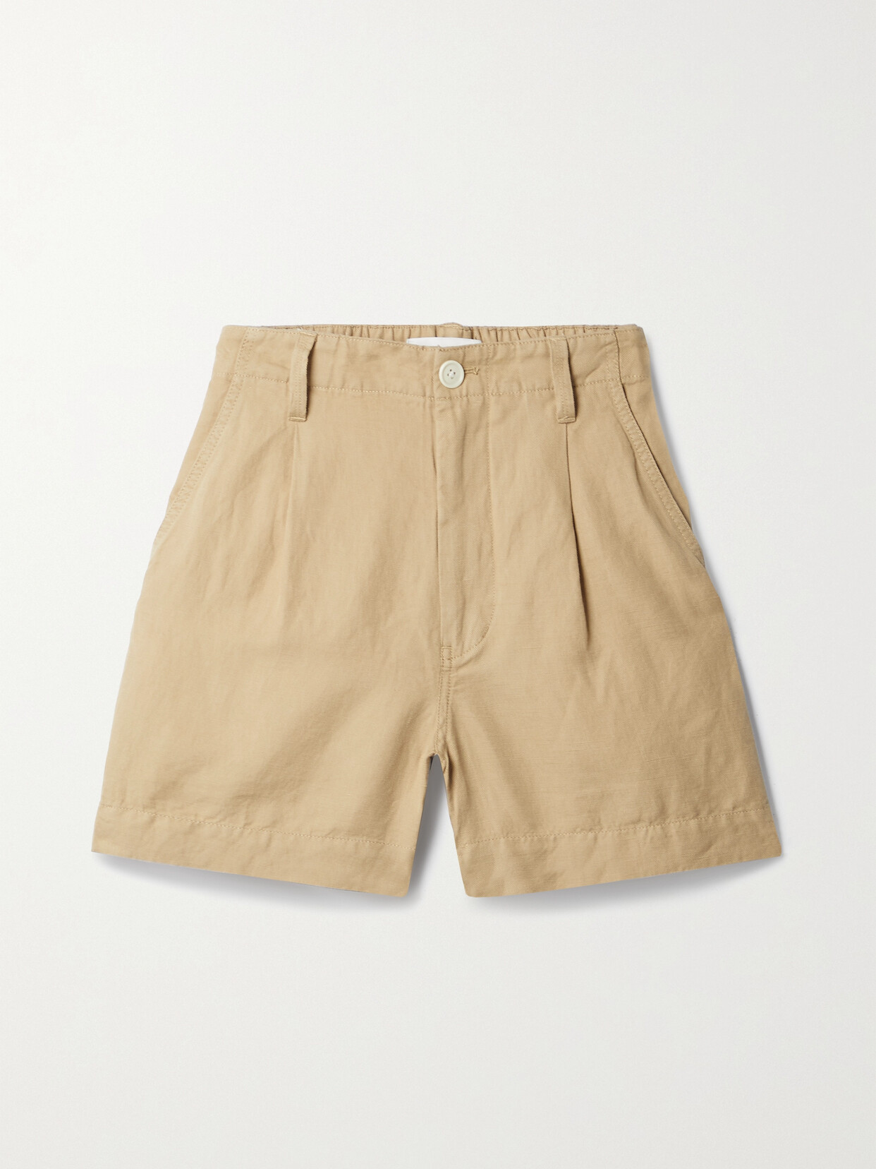 Alex Mill - Pleated Linen, Tencel And Cotton-blend Twill Shorts - Neutrals