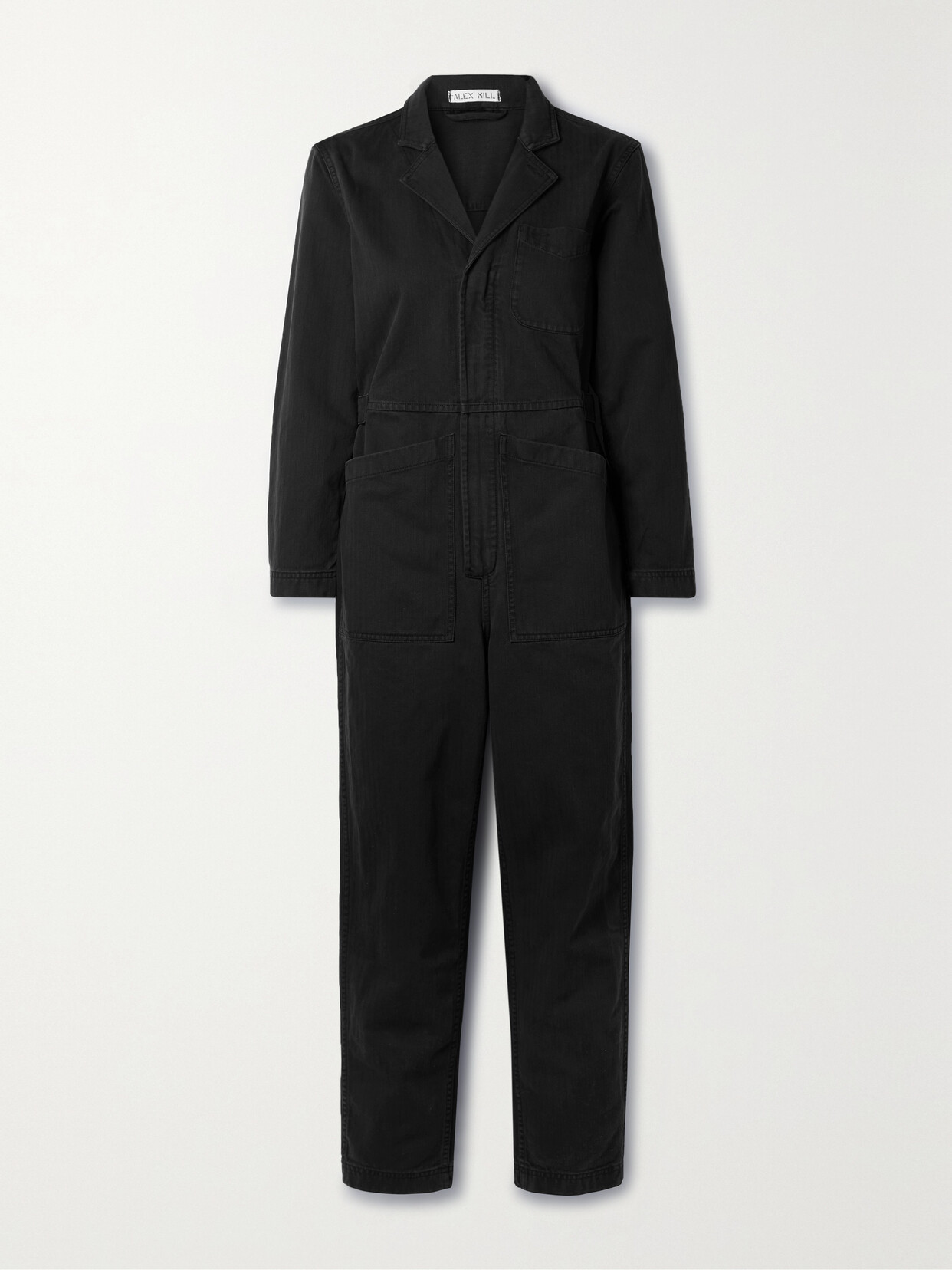 Alex Mill - Herringbone Cotton Jumpsuit - Black