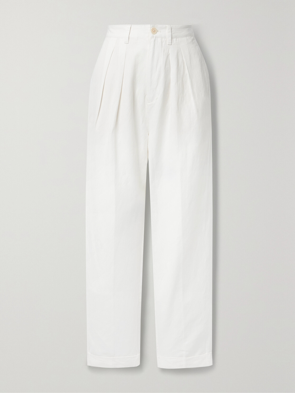 Alex Mill - Pleated Linen, Tencel And Cotton-blend Tapered Pants - Ecru