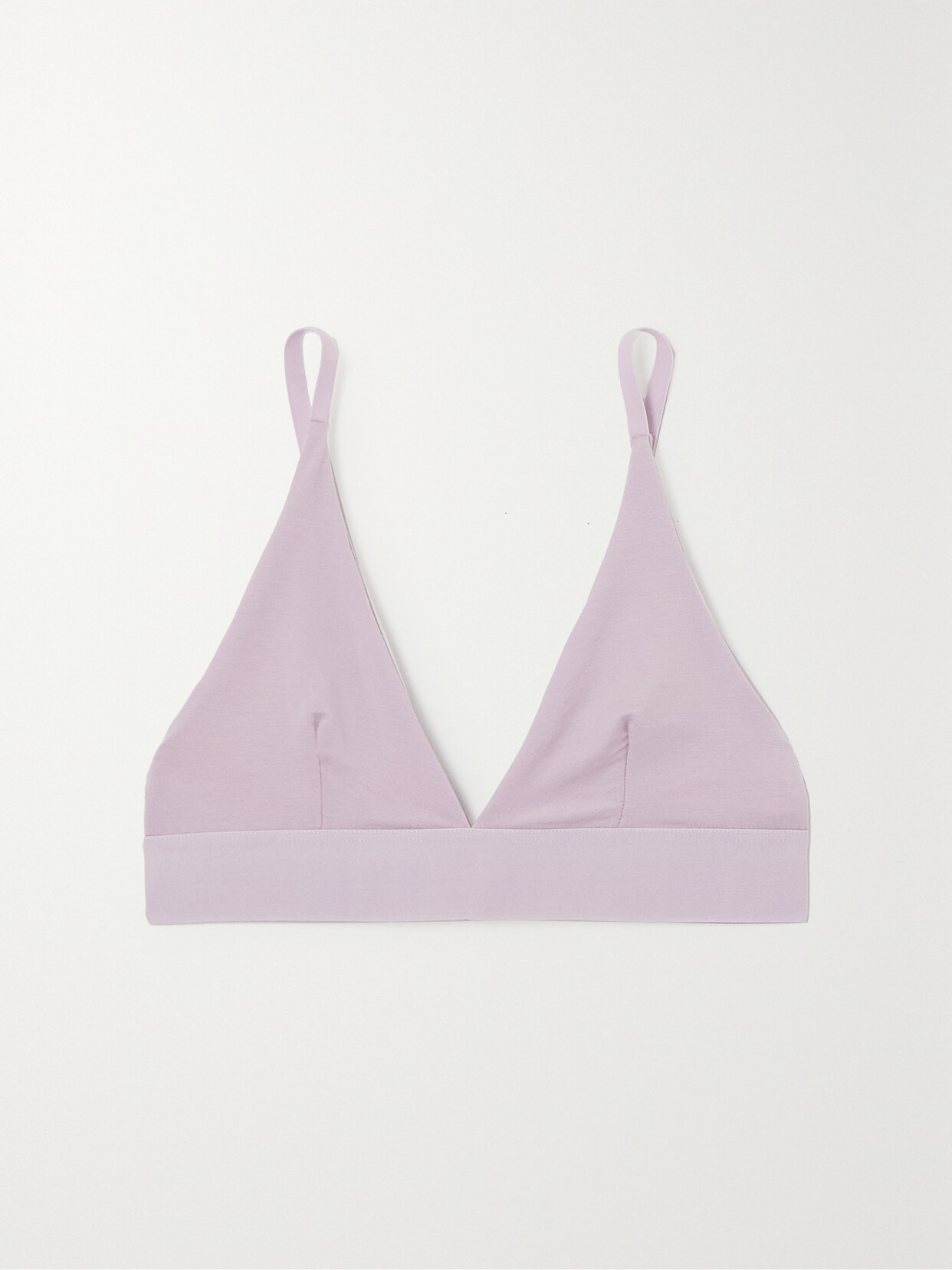 Baserange - Stretch-bamboo Jersey Soft-cup Triangle Bra - Purple