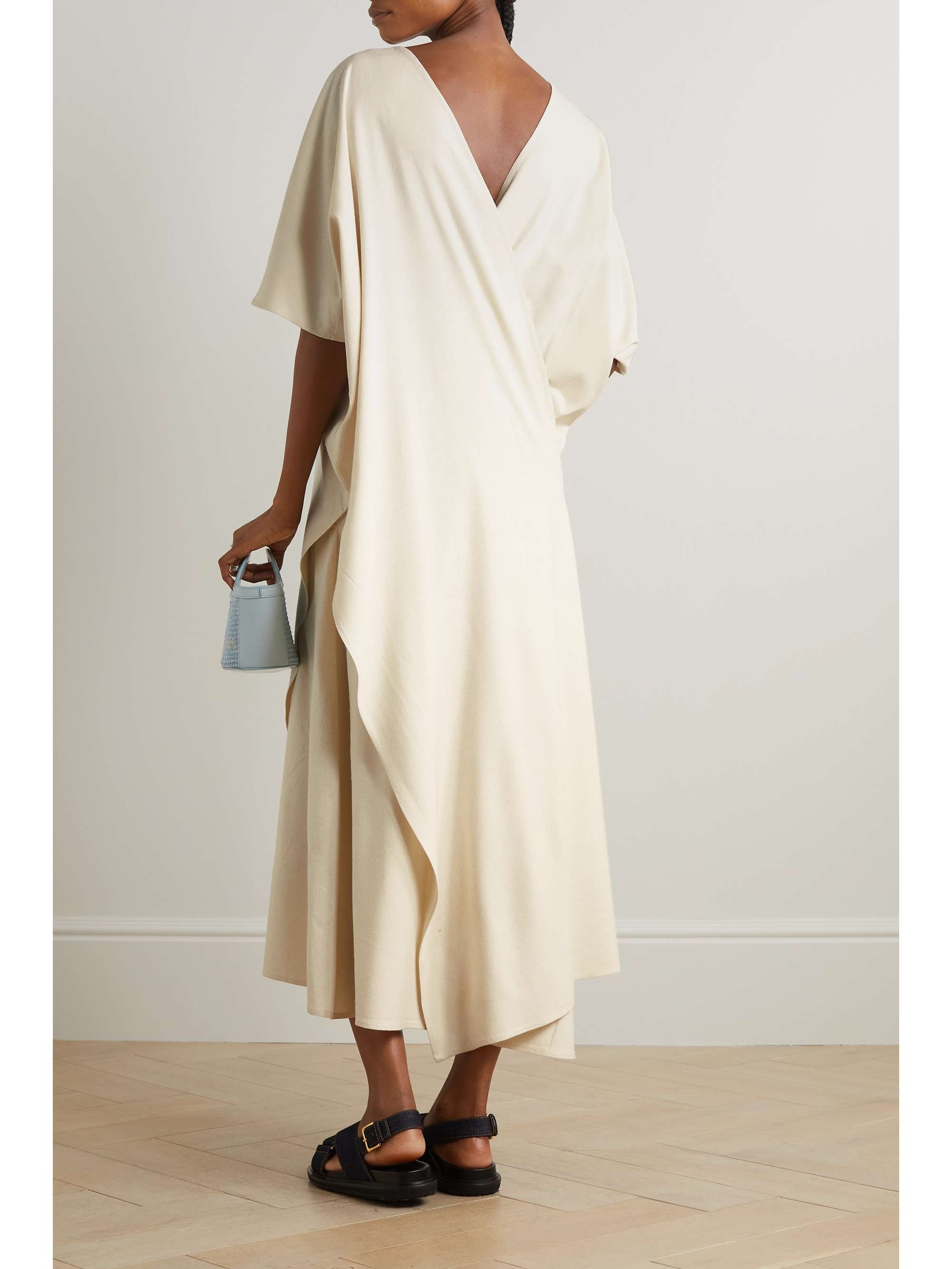 BASERANGE Venn wrap-effect draped silk maxi dress