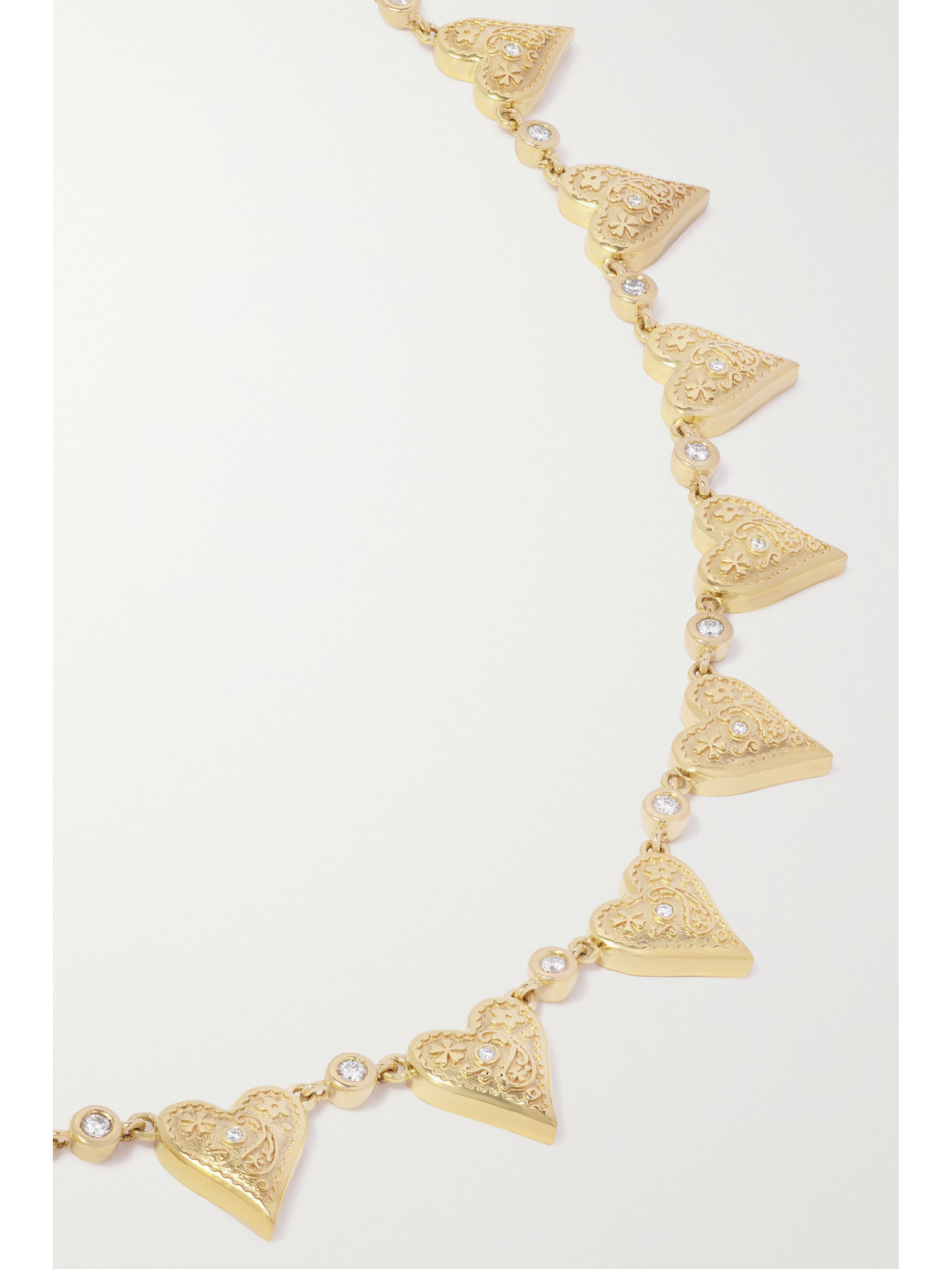 Marlo Laz Southwestern Heart 14-karat Gold Diamond Choker In Gold