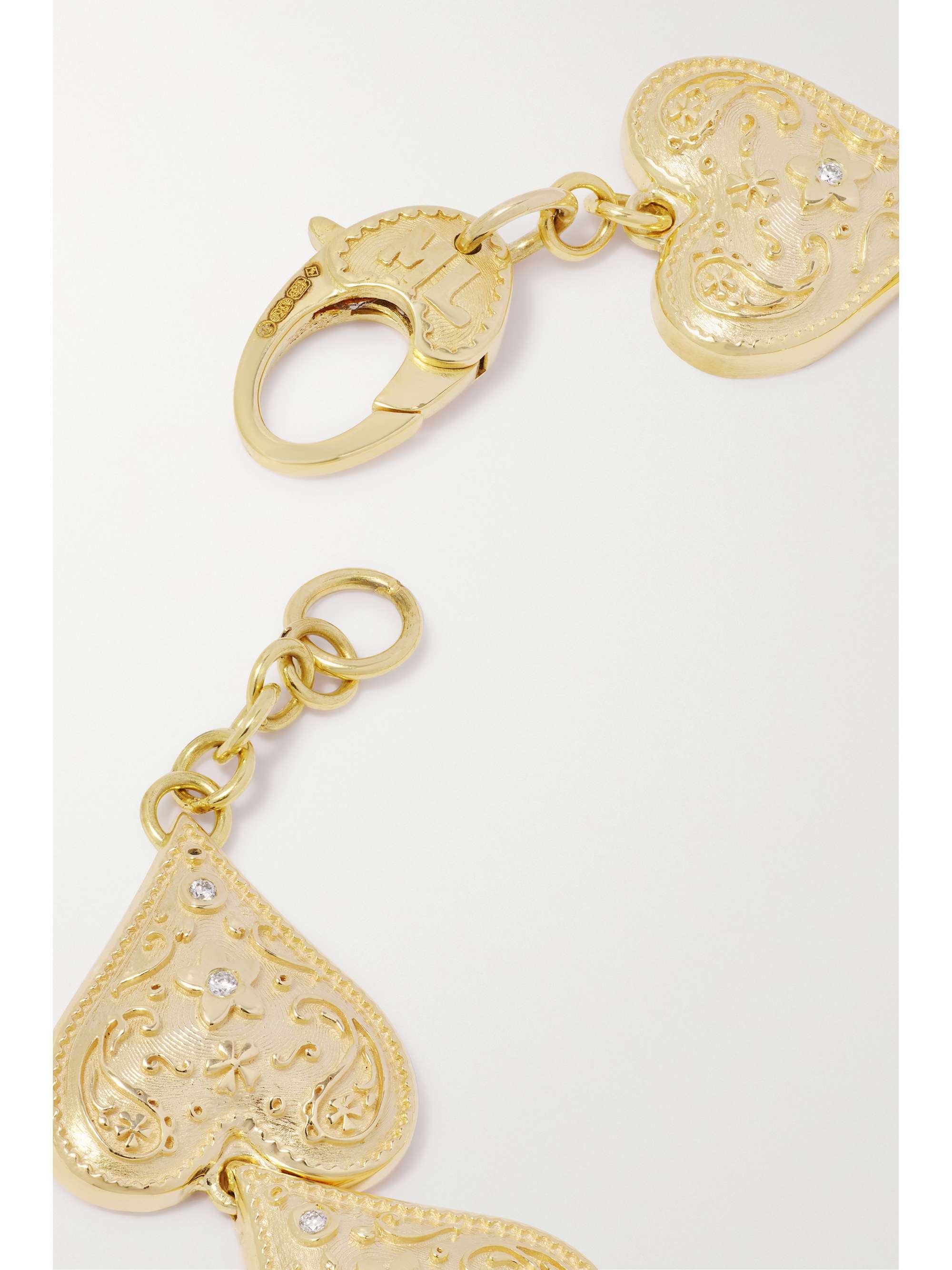 MARLO LAZ Southwestern Heart 18-karat gold diamond bracelet