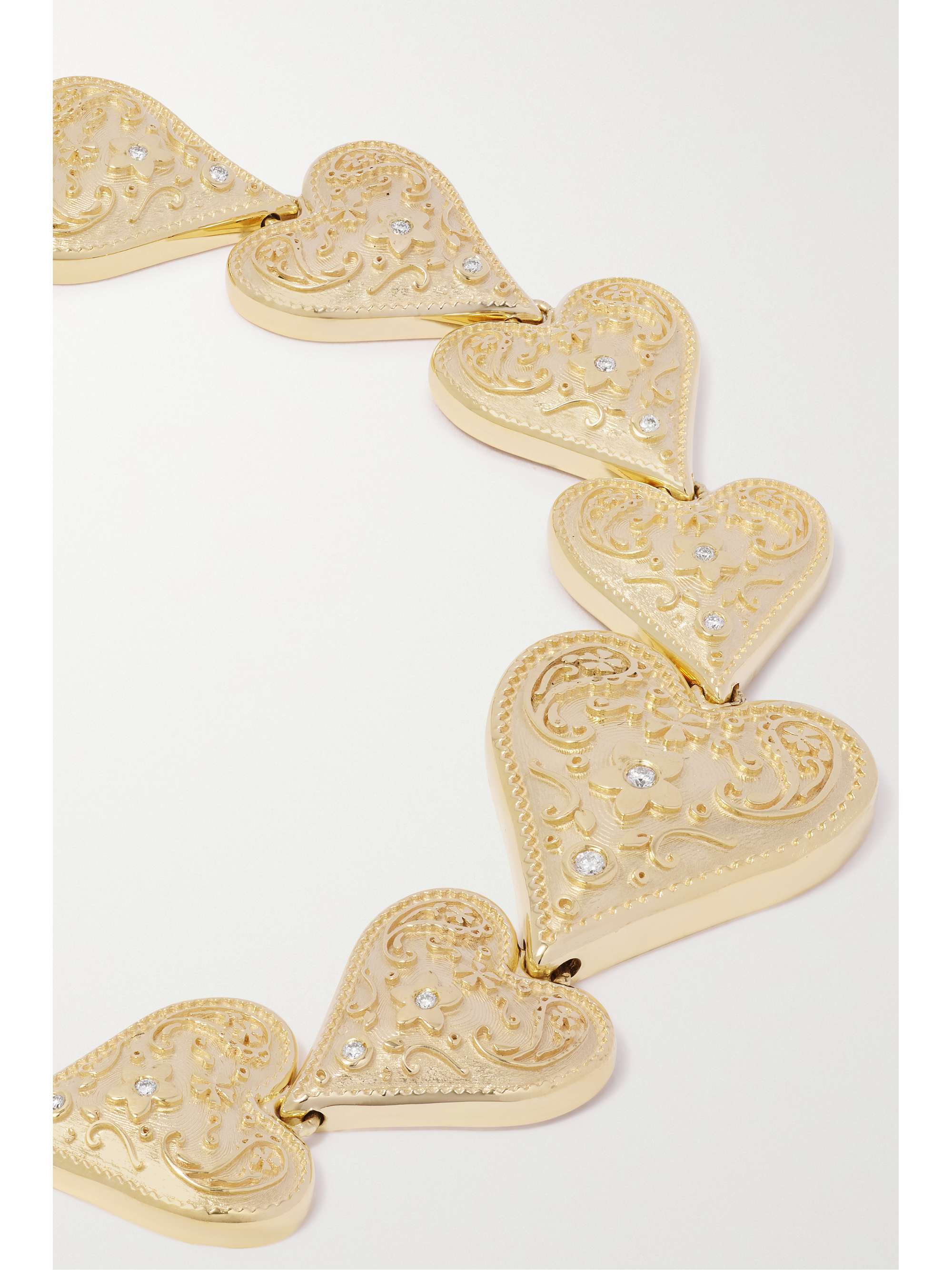 MARLO LAZ Southwestern Heart 18-karat gold diamond bracelet