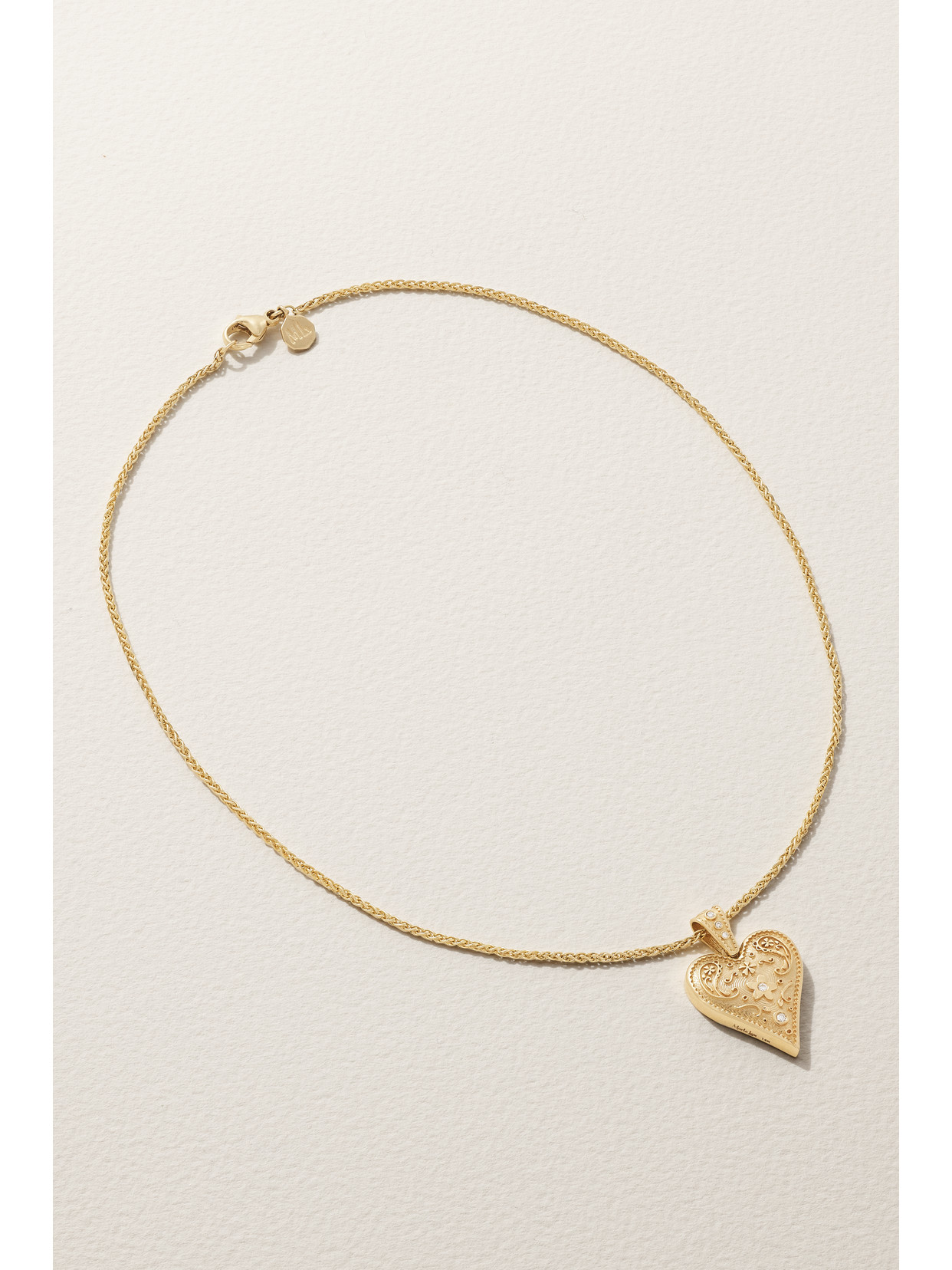 Marlo Laz Women's Desert Rising 14k Yellow Gold & 0.025 Tcw Diamond Mini Southwestern Heart Pendant Necklace In Gold