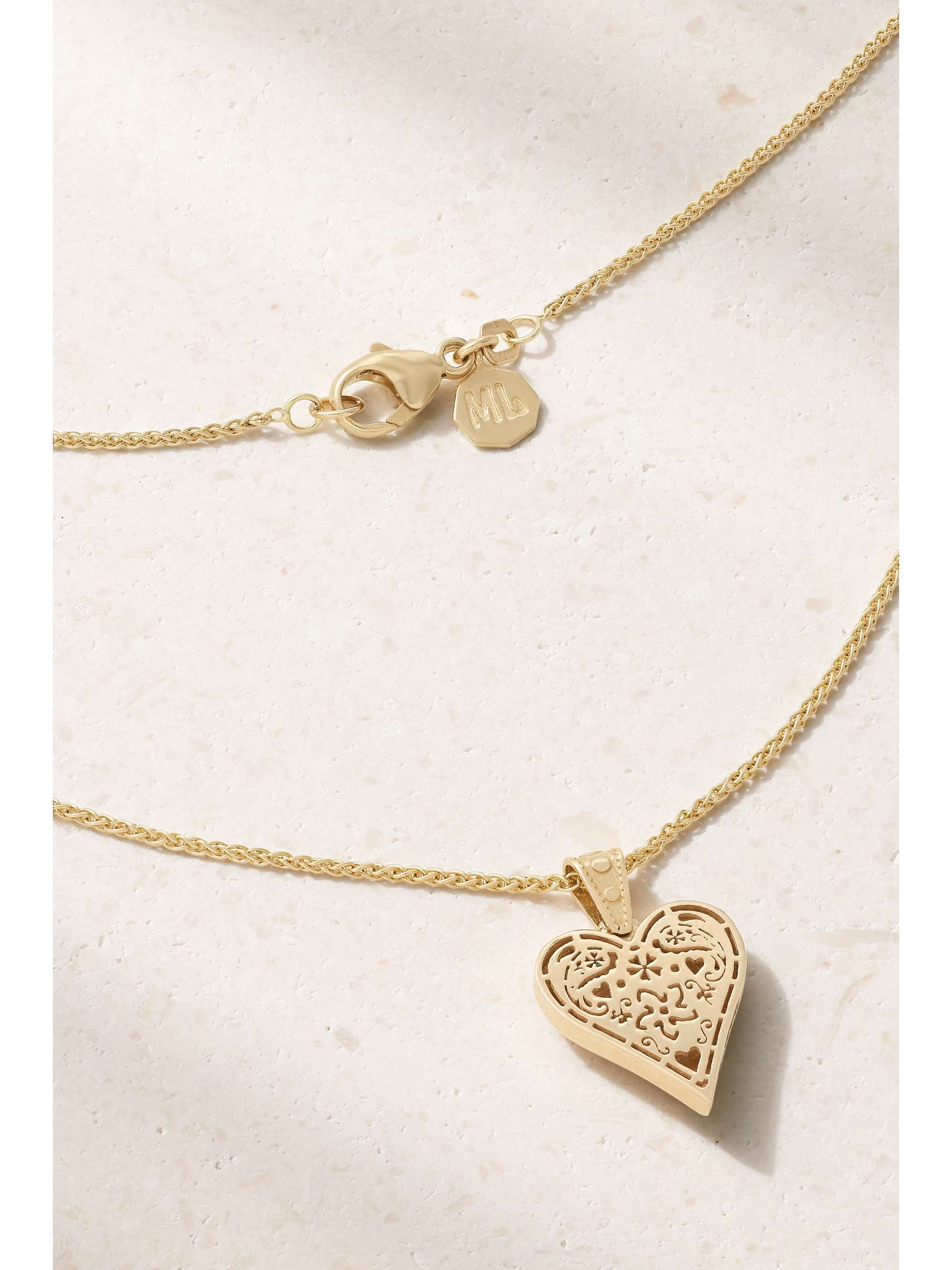 MARLO LAZ Southwestern 14-karat gold diamond necklace
